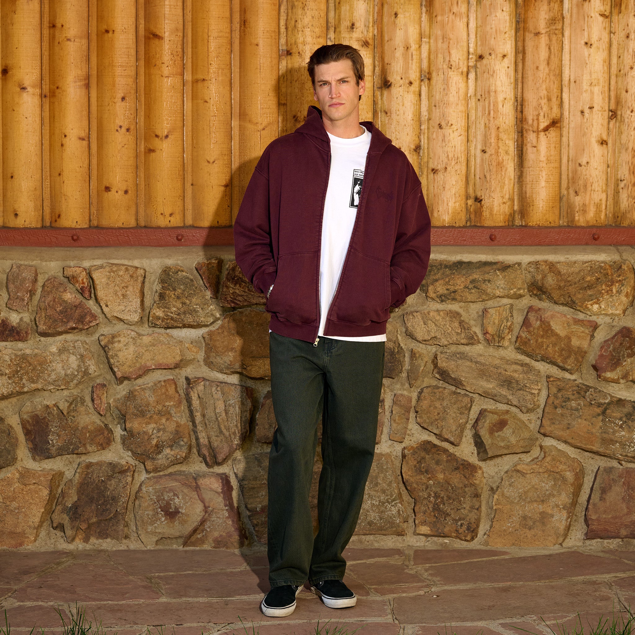 Heritage Zip Hoodie Washed Berry – Jiberish