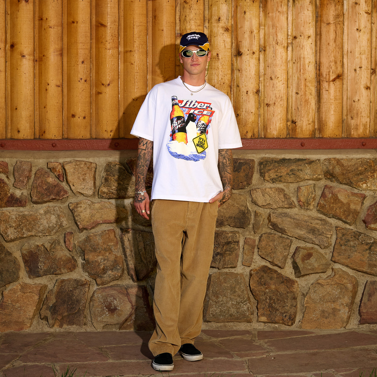Baggy Fit Corduroy Carpenter Pants Wheat