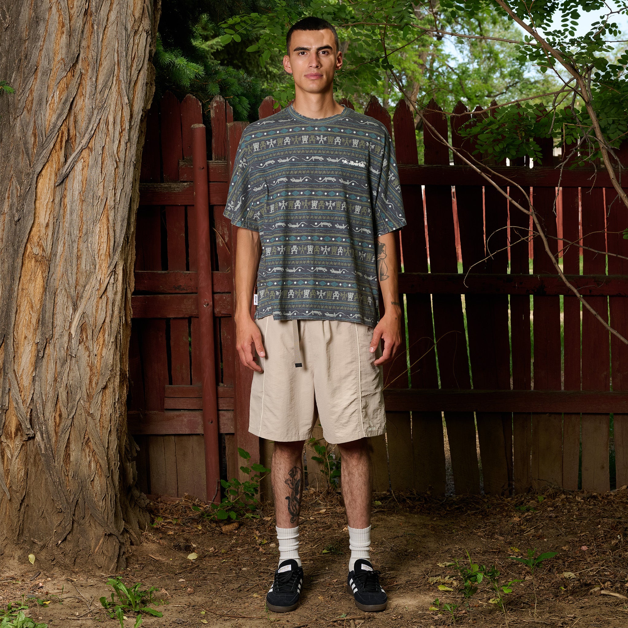 Moonflower Vintage Washed Tee Navy