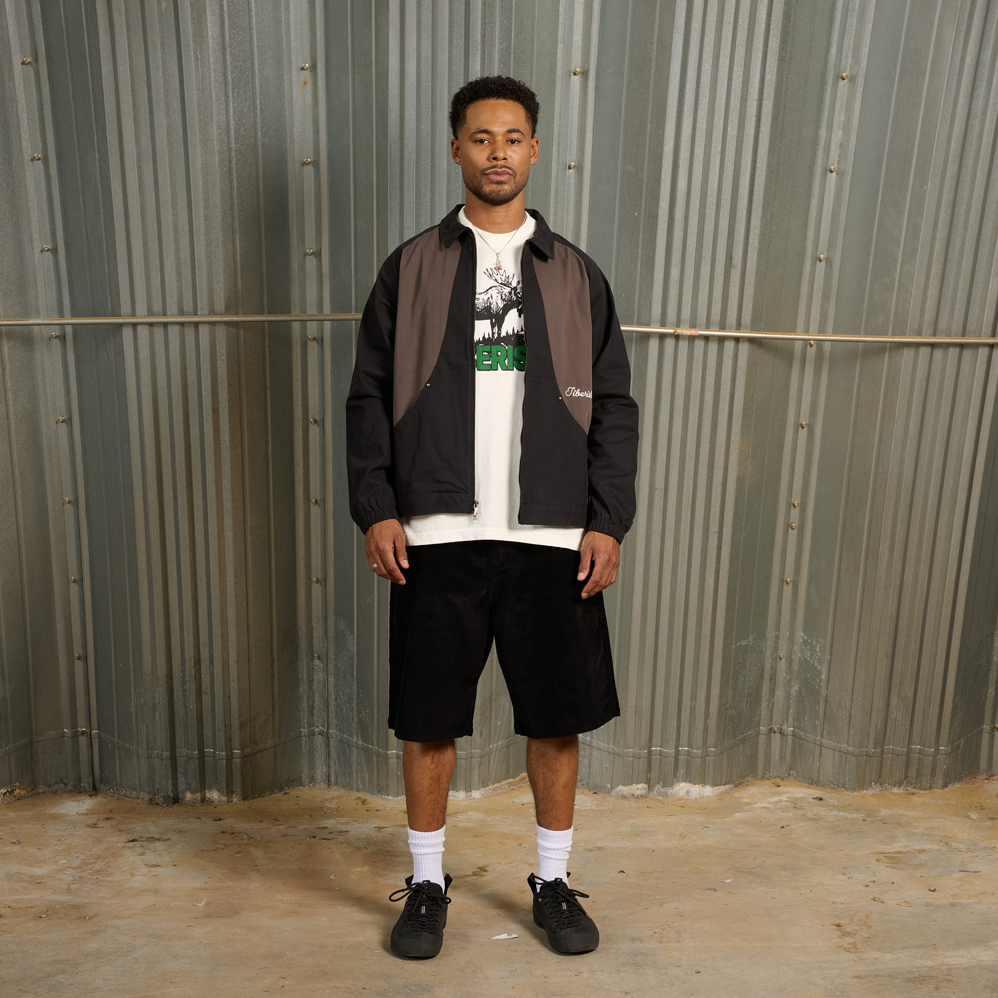 Twill Harrington Jacket Black