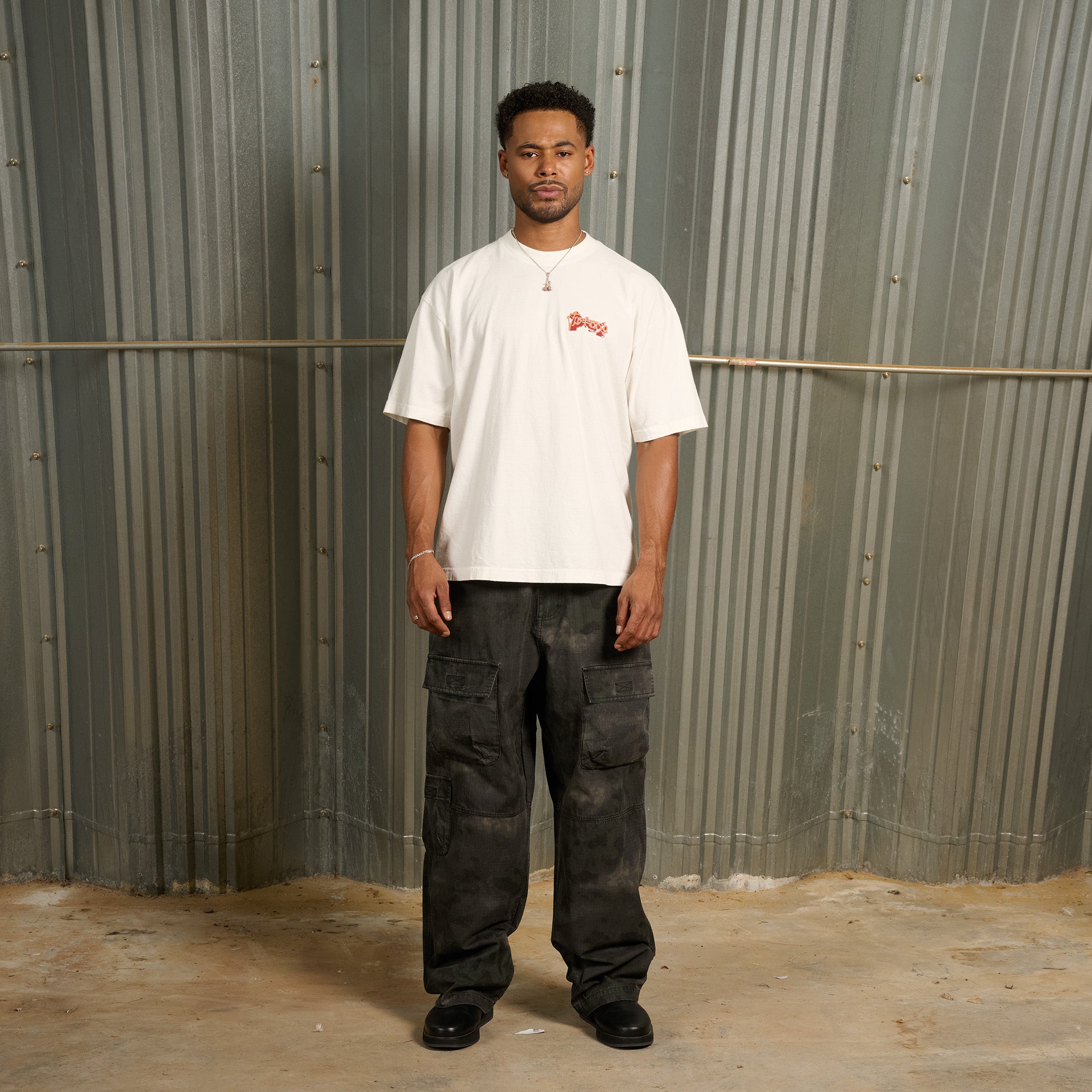 Washed Ripstop Military Cargos Black