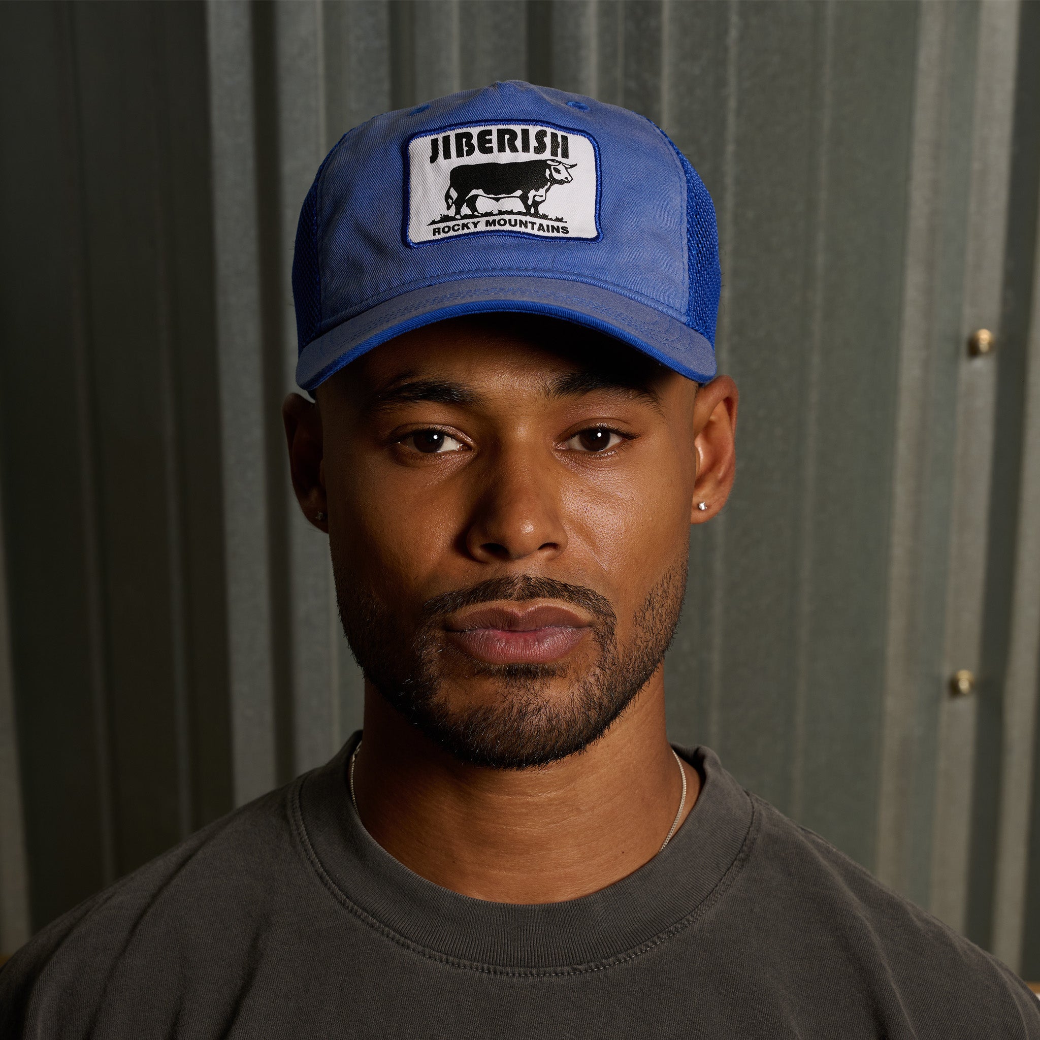 Bovine Mesh Trucker Blue