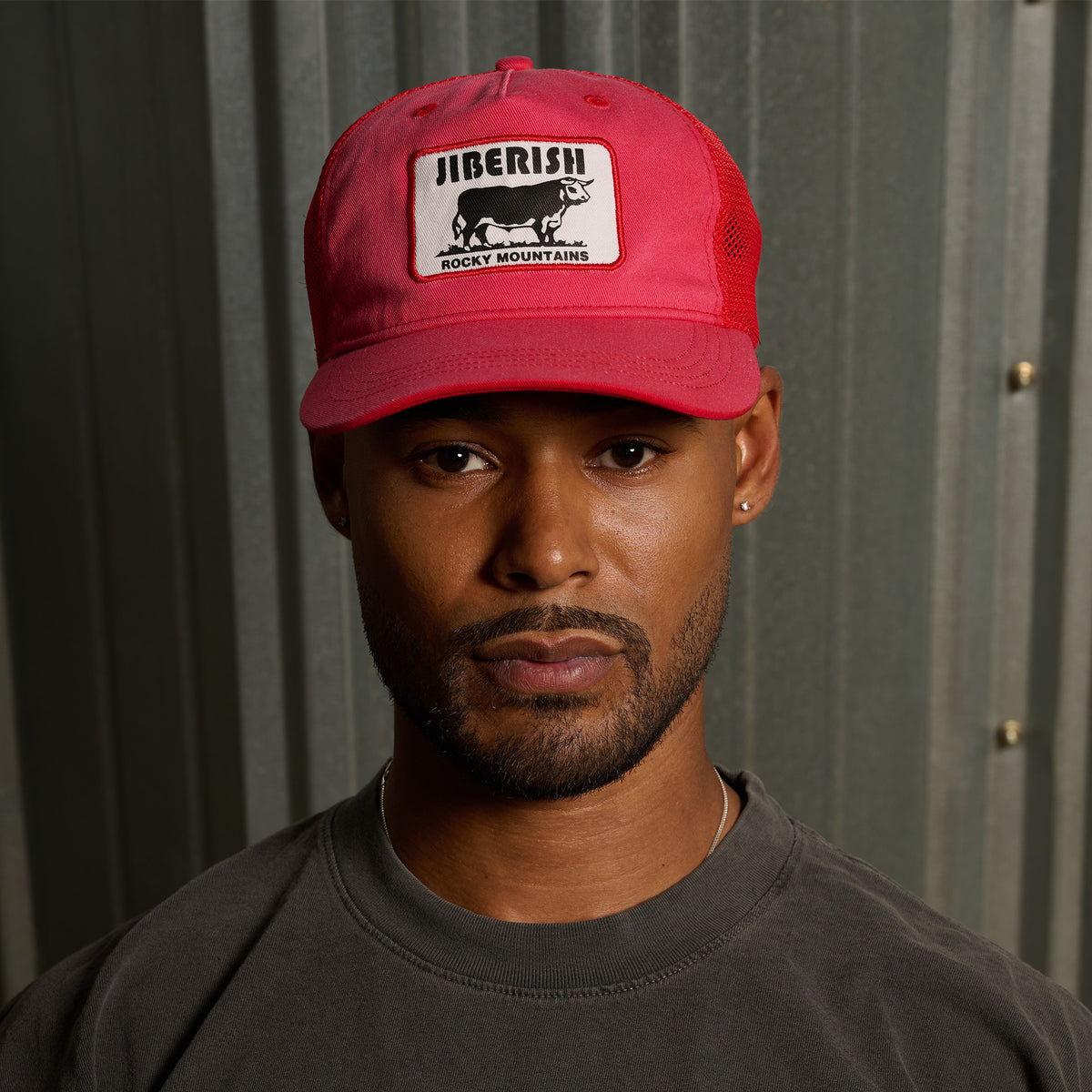 Bovine Mesh Trucker Red