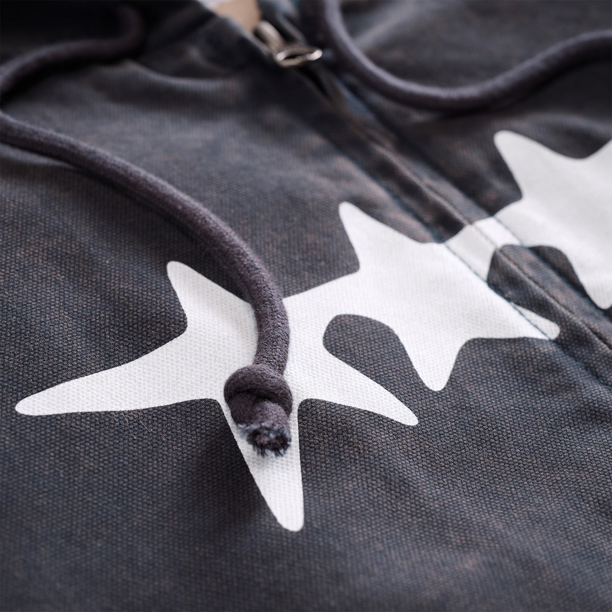 Fleece Lined Hooded Work Jacket Navy