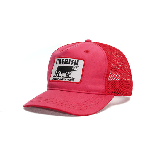 Bovine Mesh Trucker Red