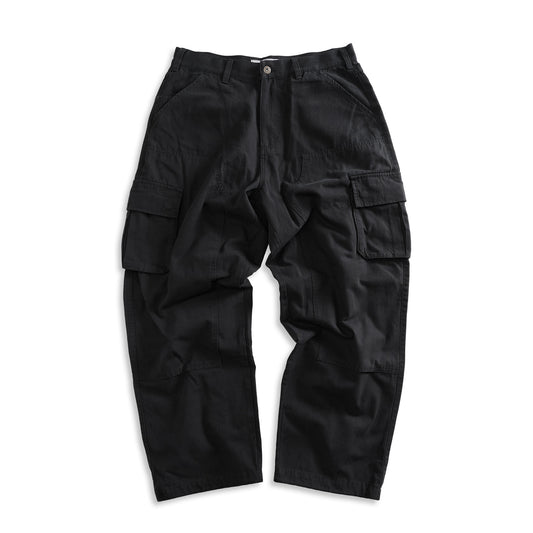 Baggy Fit Double Knee Cargos Black