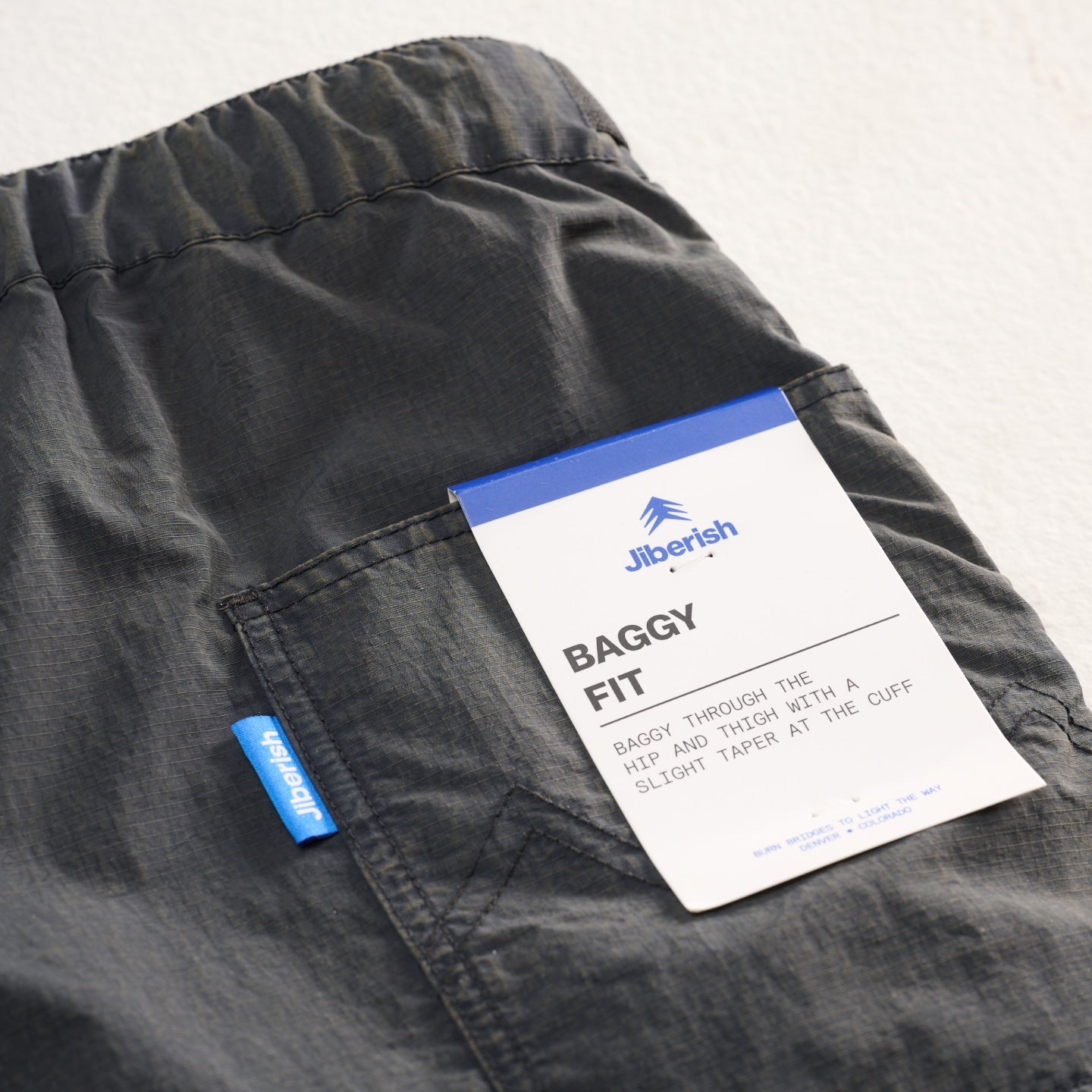 Baggy Fit Washed Ripstop Convertible Cargo Midnight