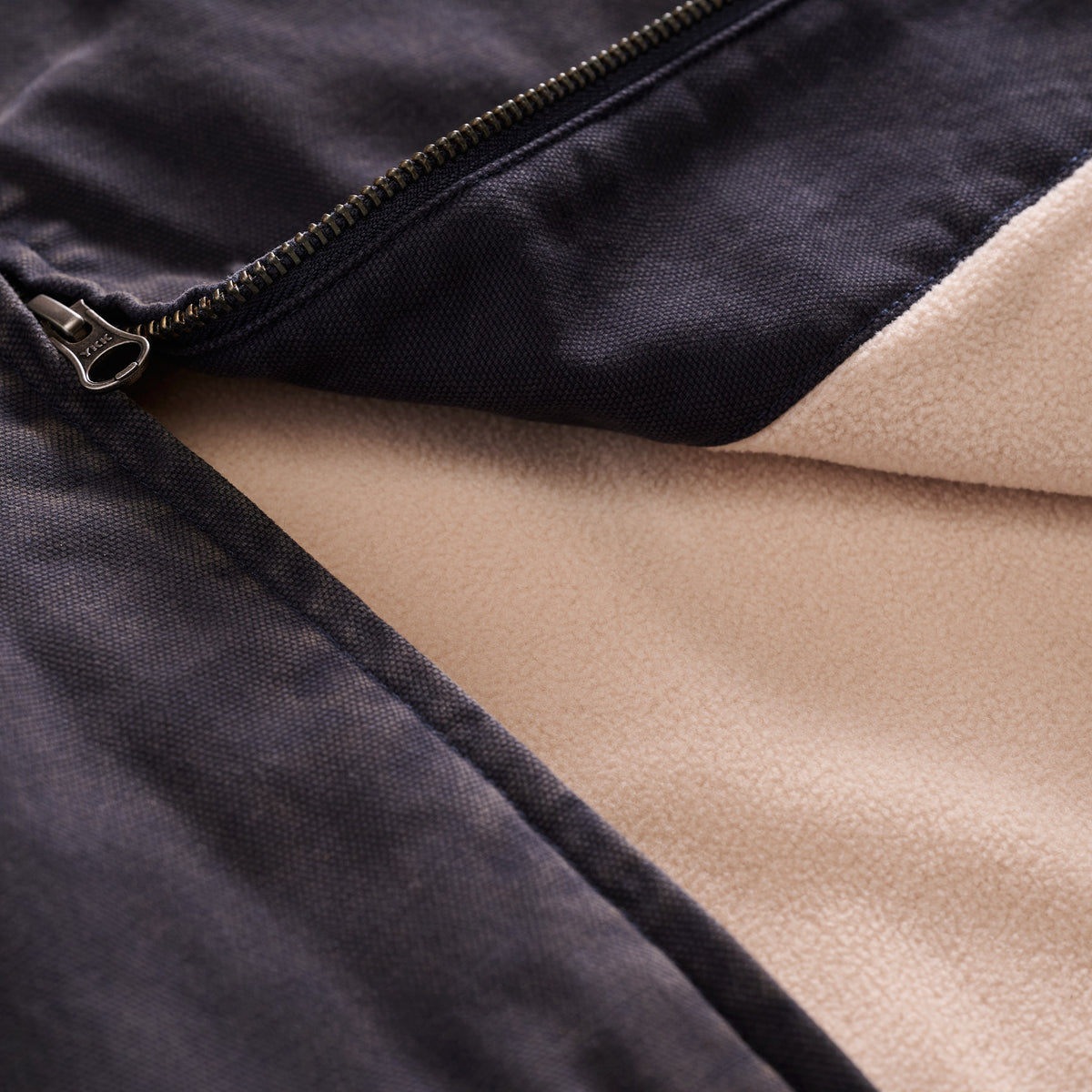 Fleece Lined Hooded Work Jacket Navy
