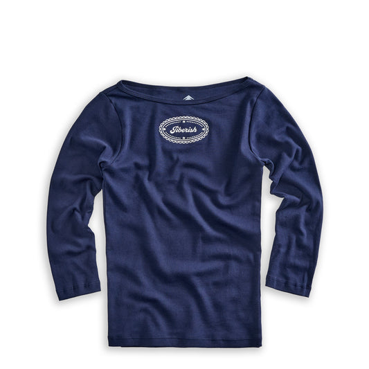 Doily Women's 3/4 Sleeve Tee Navy