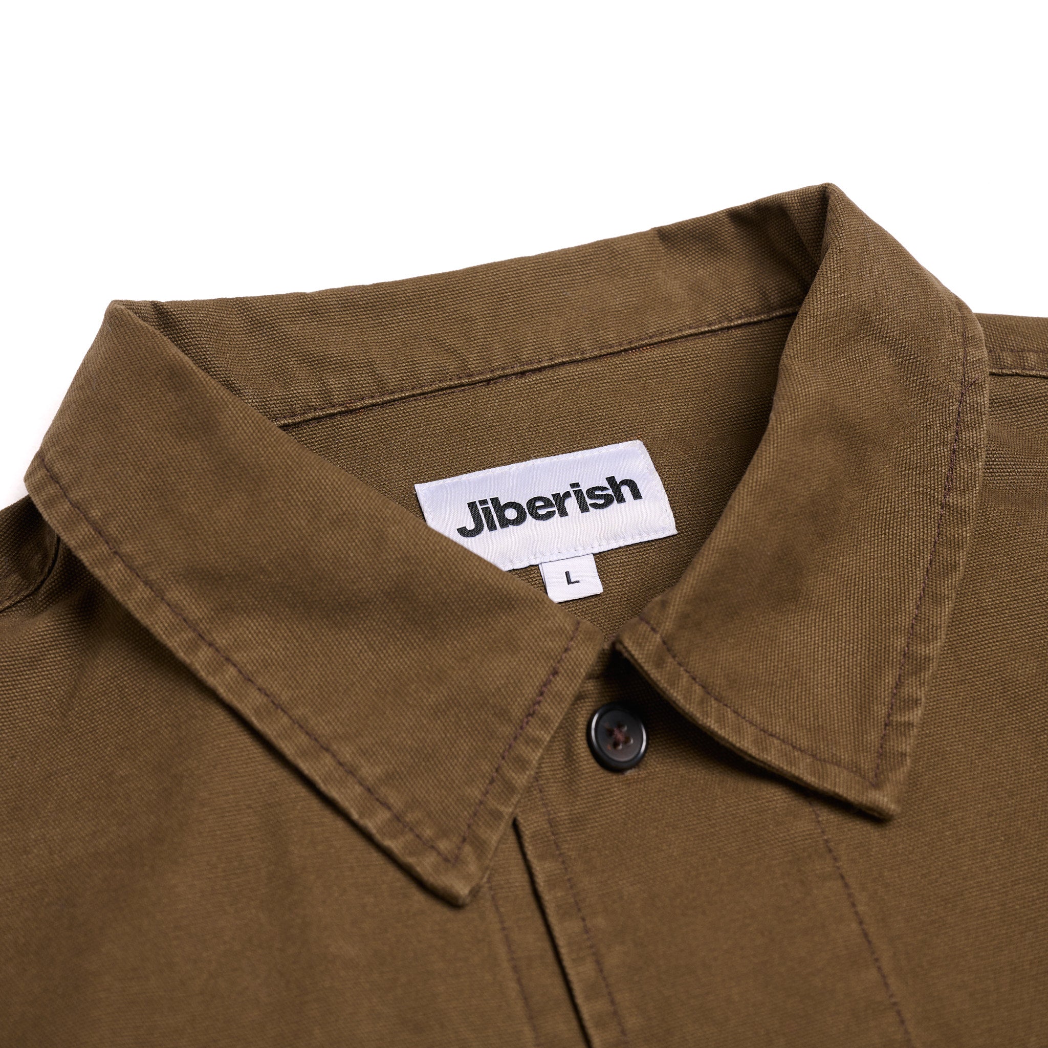 Washed Canvas Overshirt Walnut
