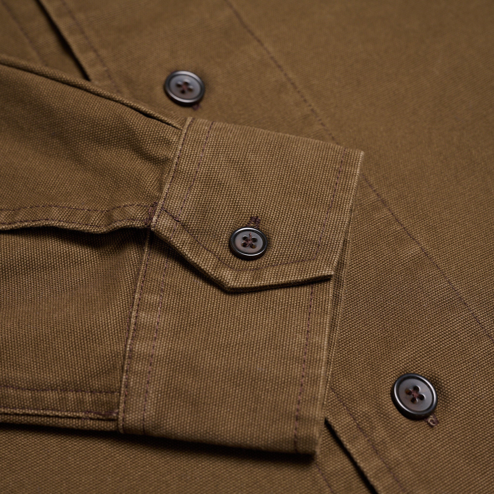 Washed Canvas Overshirt Walnut