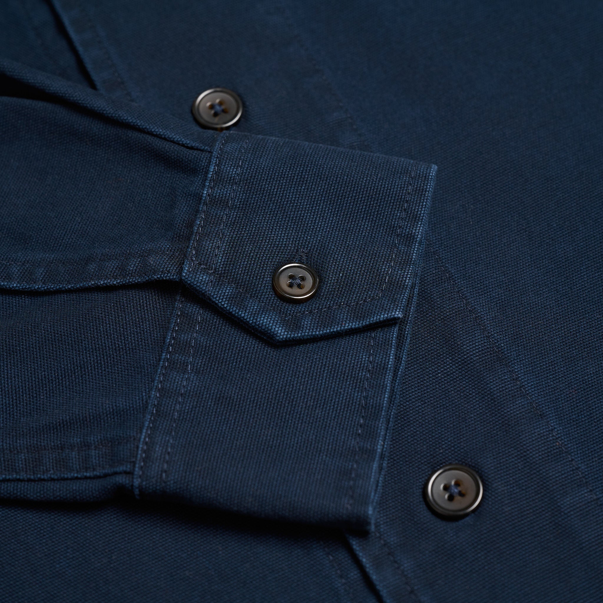Washed Canvas Overshirt Navy