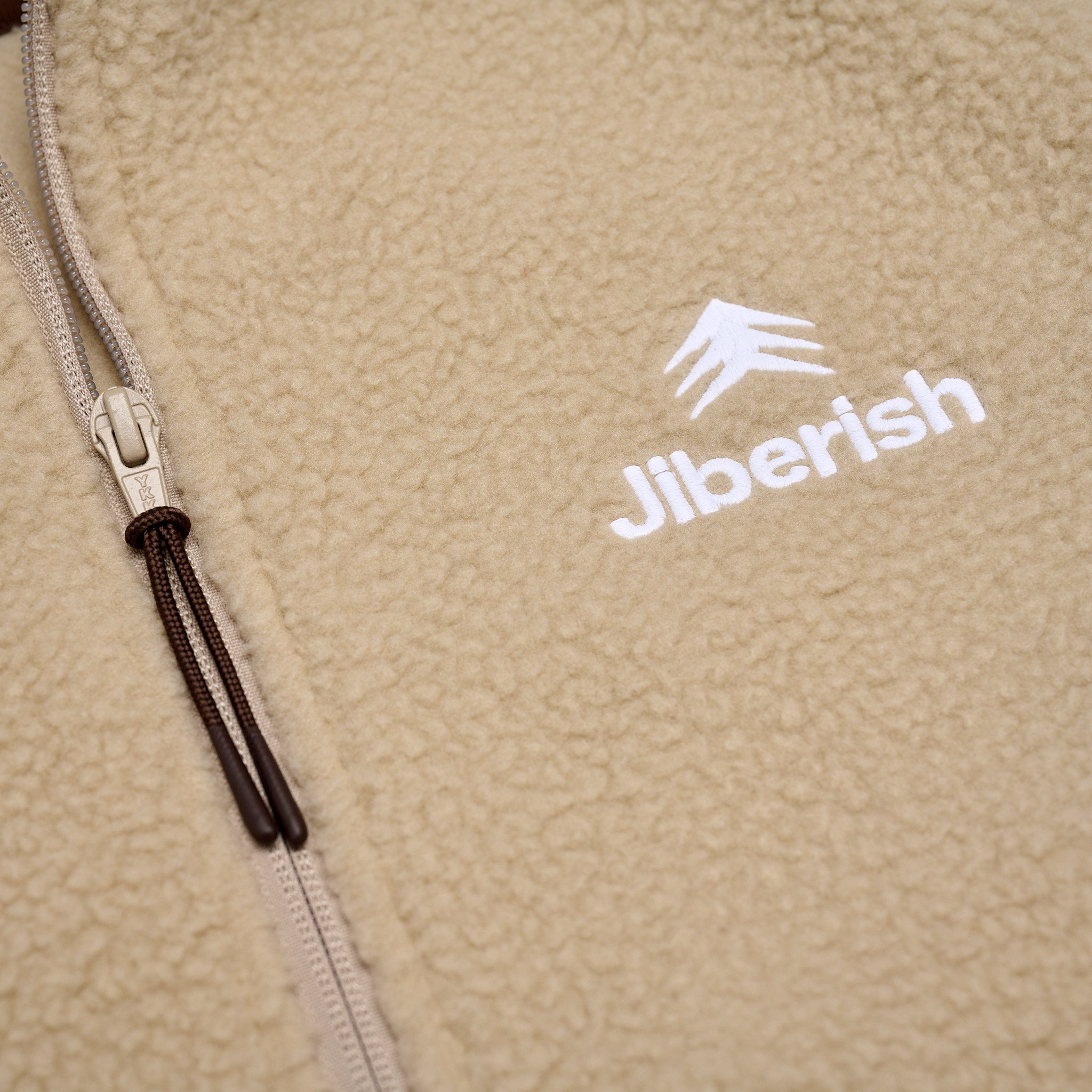 Full Zip Sherpa Fleece Wheat