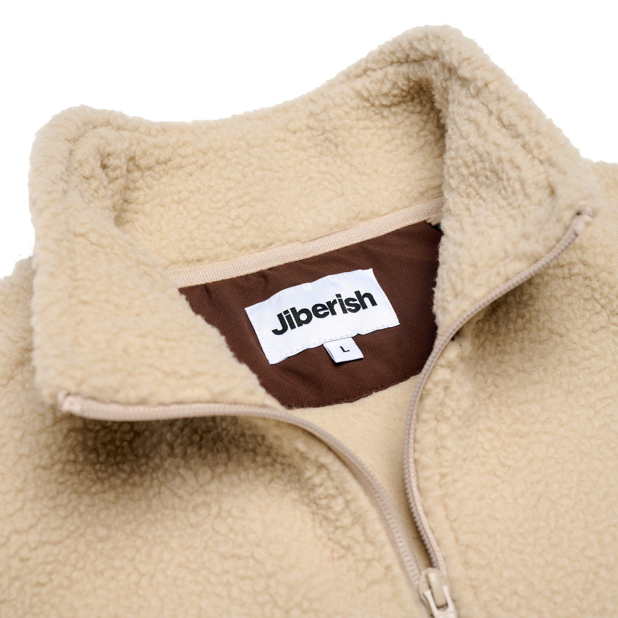 Full Zip Sherpa Fleece Wheat