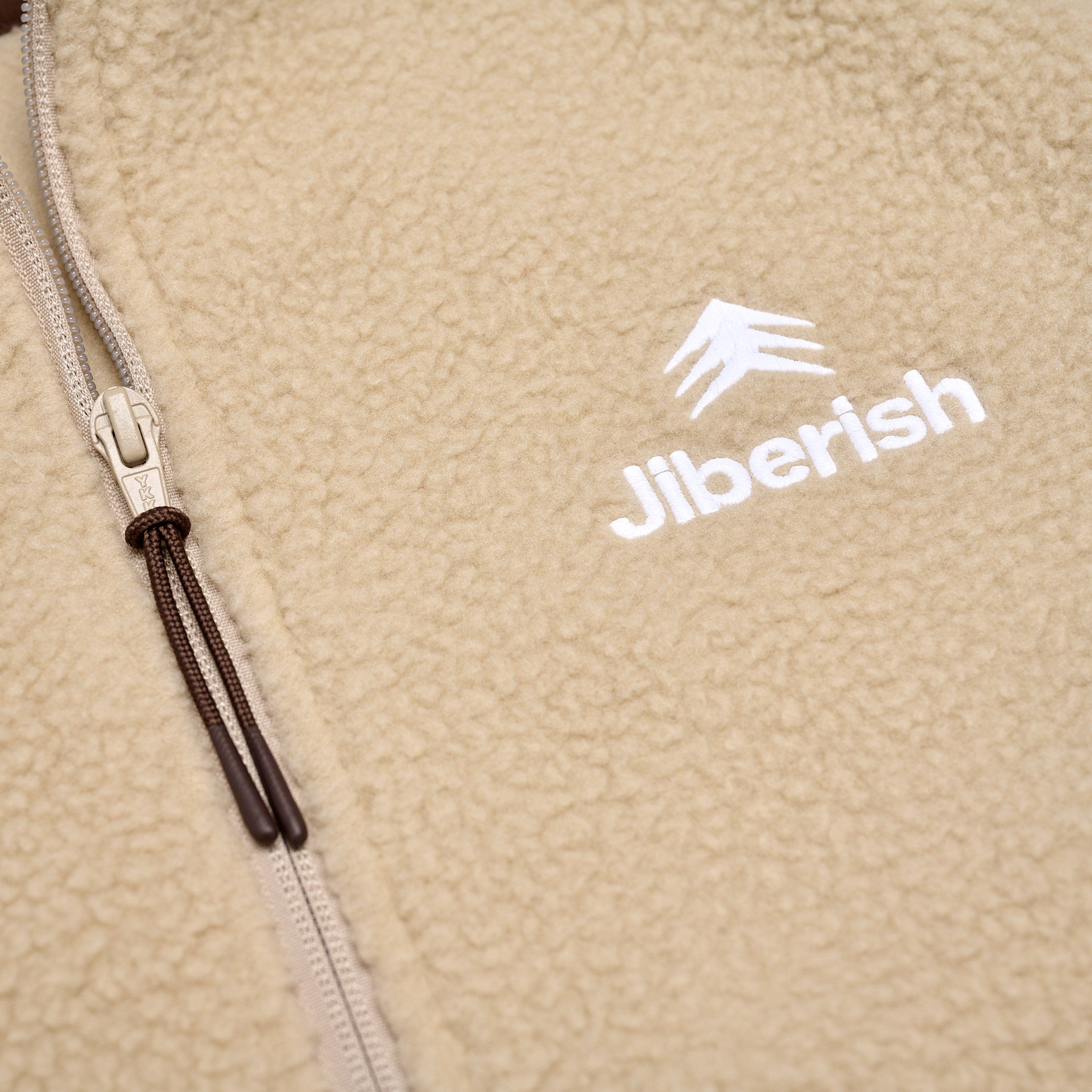 Full Zip Sherpa Fleece Wheat