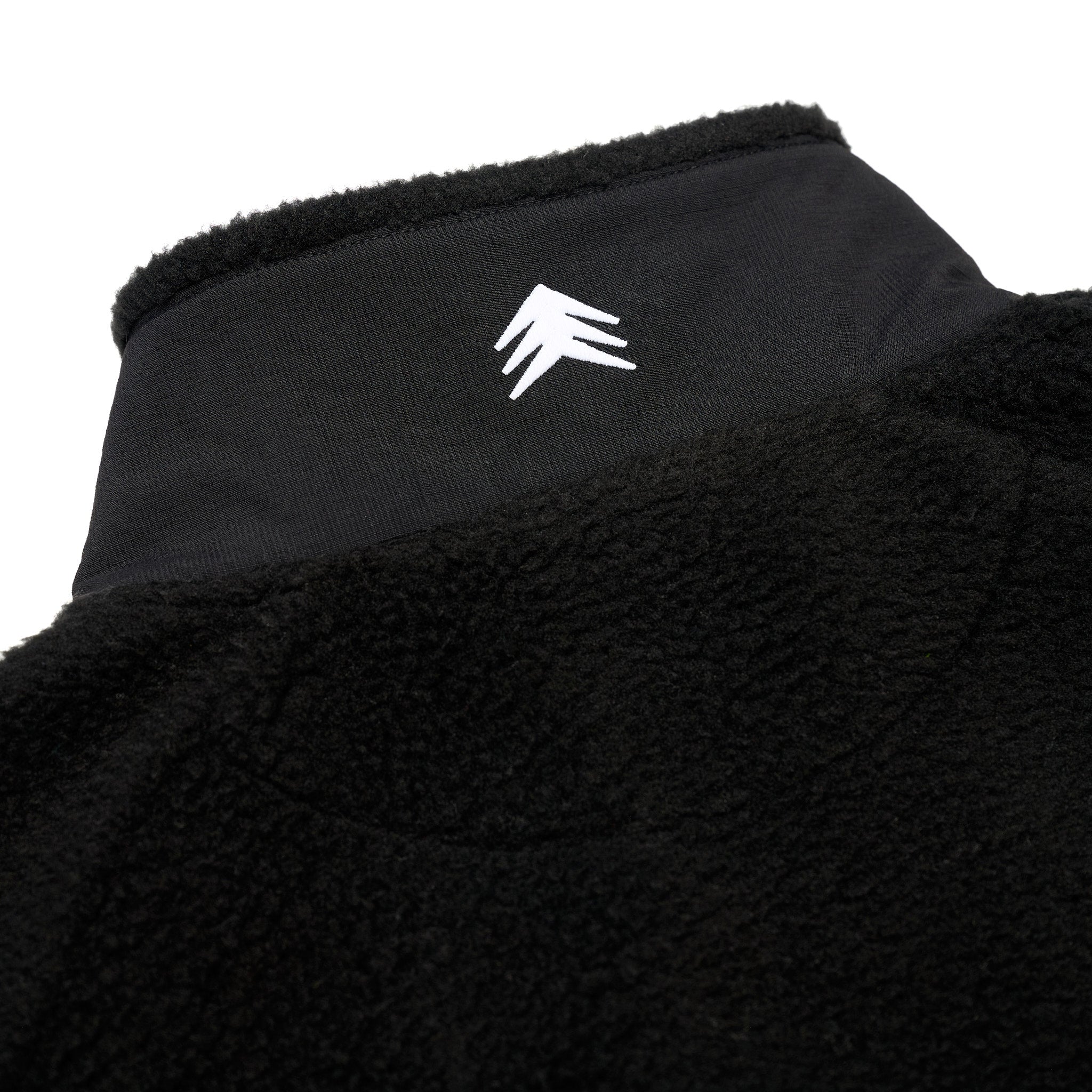 Full Zip Sherpa Fleece Triple Black