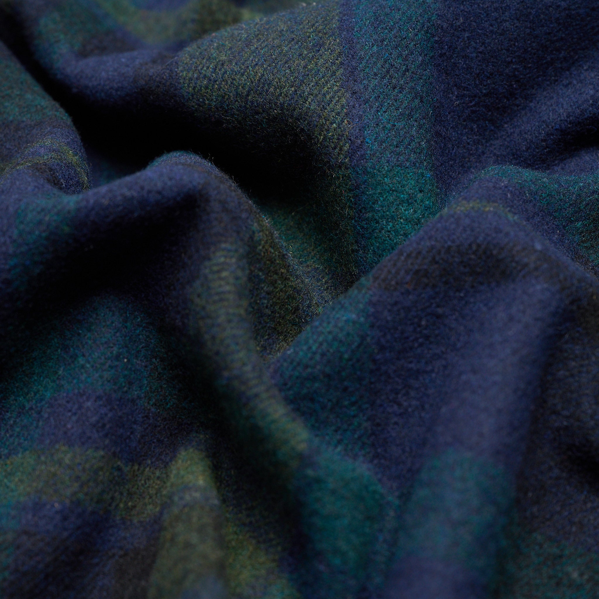 Full Zip Wool Overshirt Blue Spruce