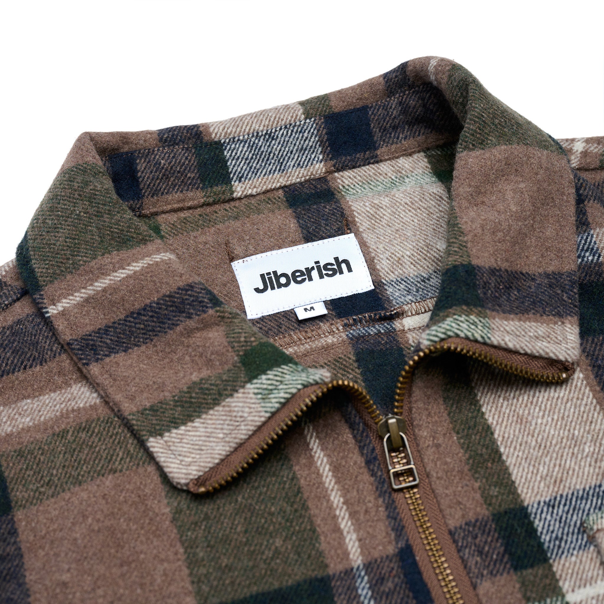 Full Zip Wool Overshirt Driftwood