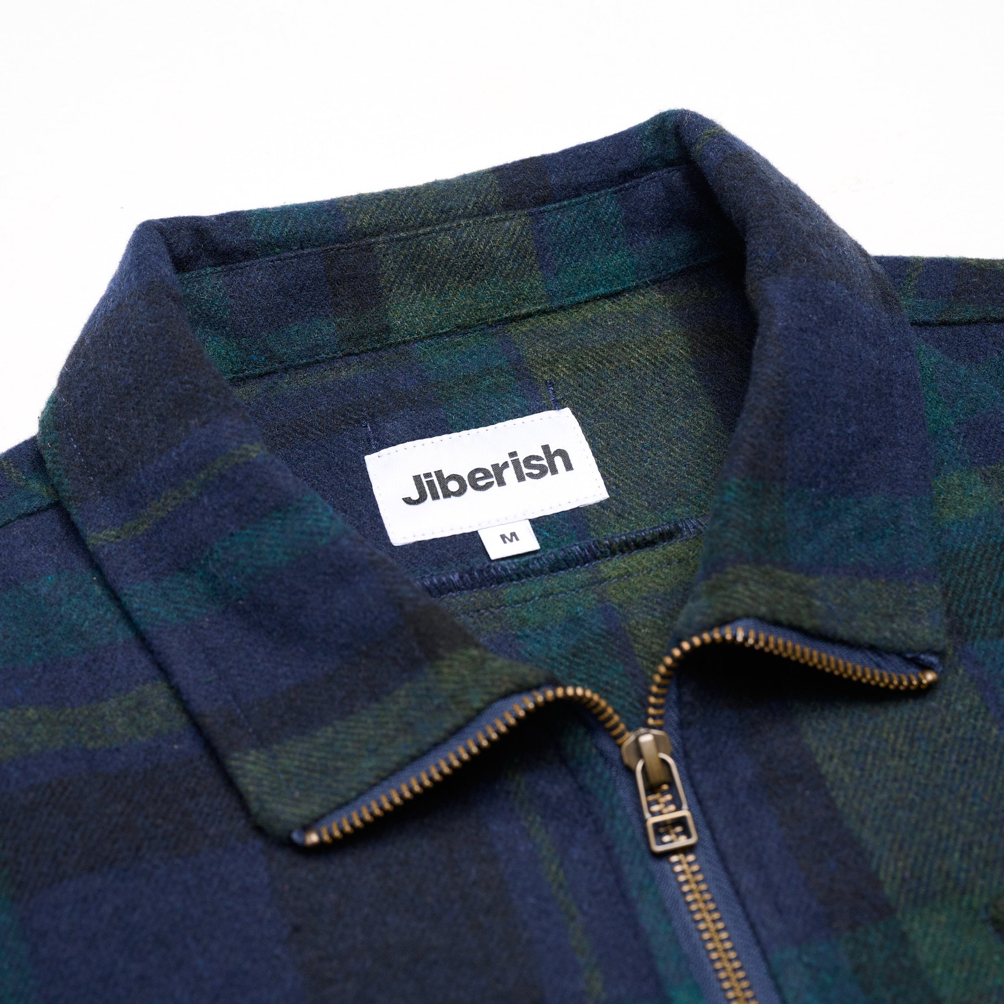 Full Zip Wool Overshirt Blue Spruce