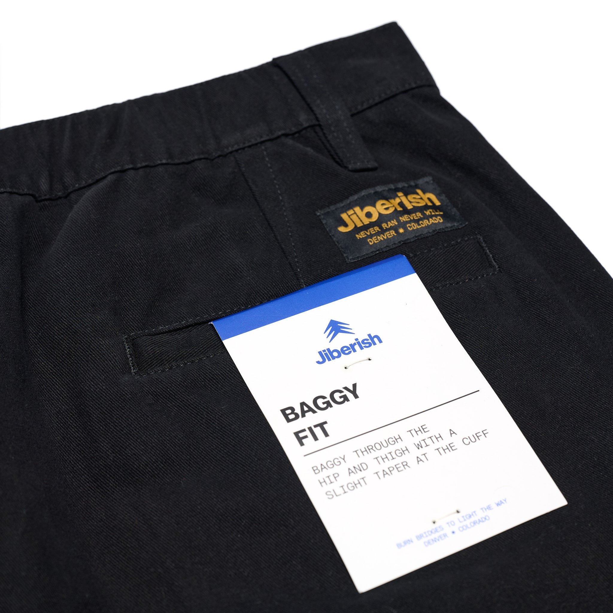 Baggy Fit Double-Pleated Chino Black