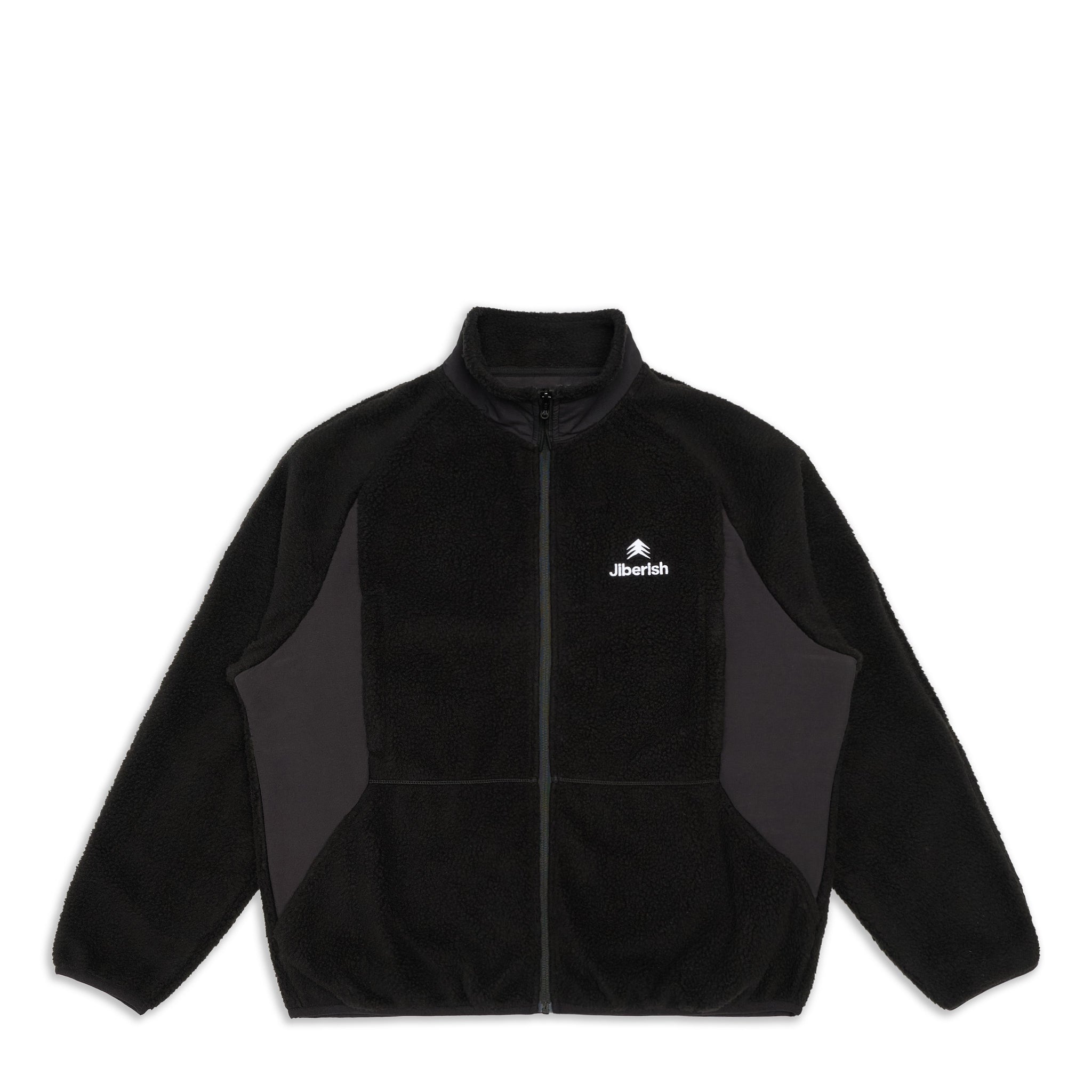 Full Zip Sherpa Fleece Triple Black | Jiberish