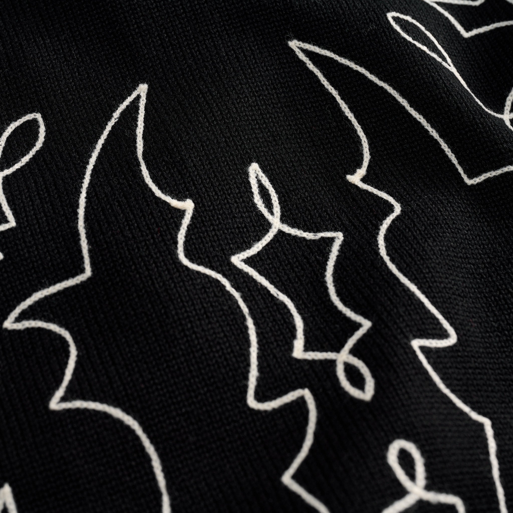 Chainstitch Cardigan Black