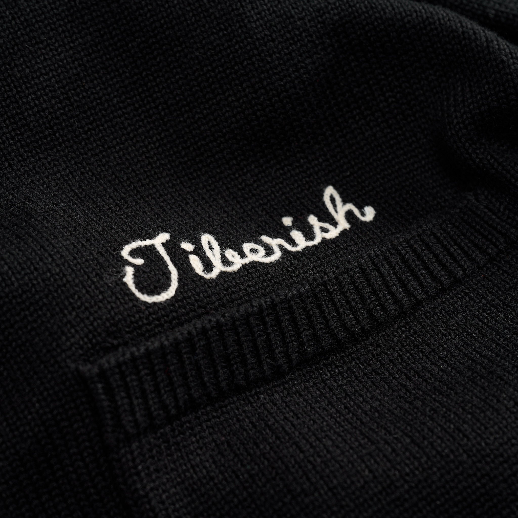 Chainstitch Cardigan Black