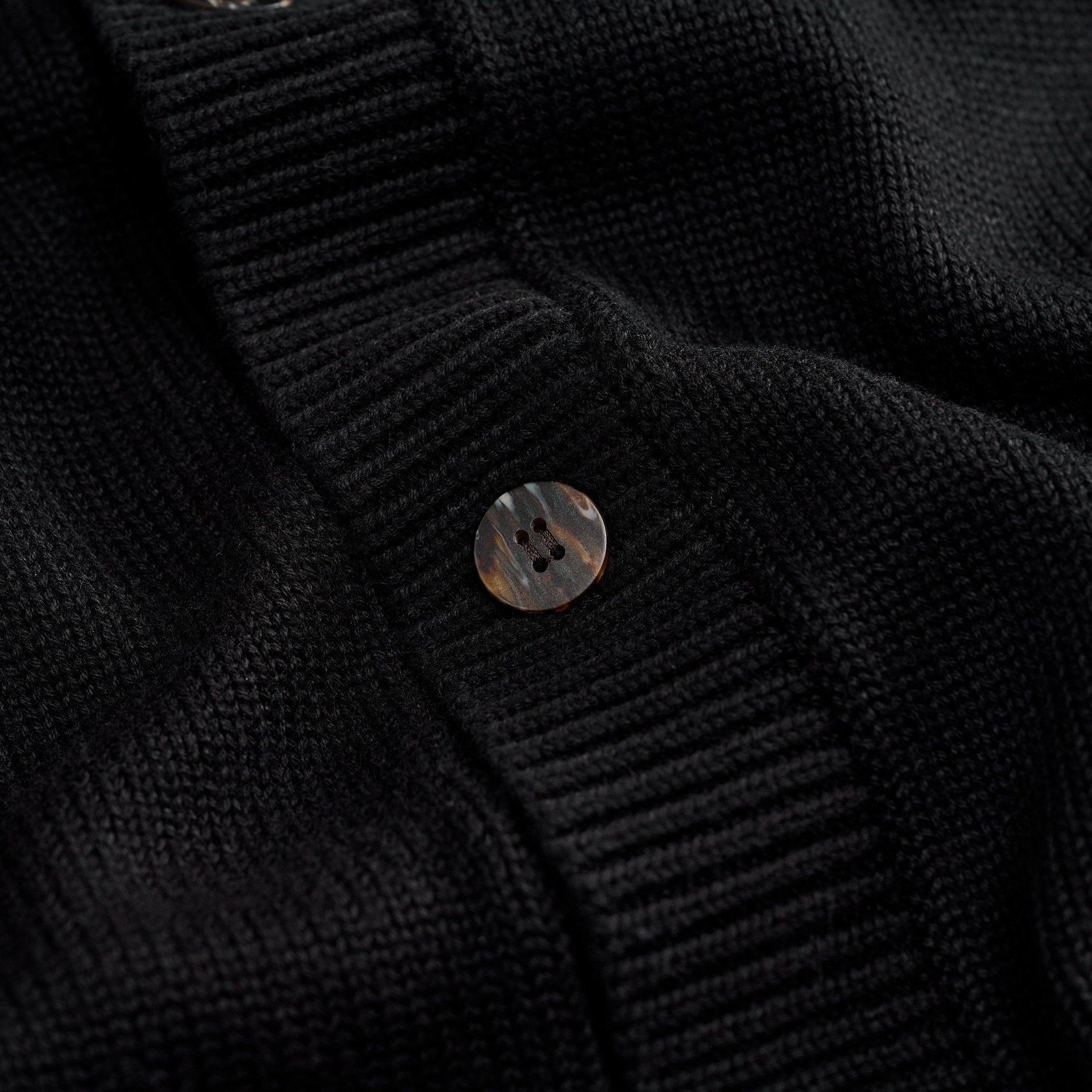 Chainstitch Cardigan Black