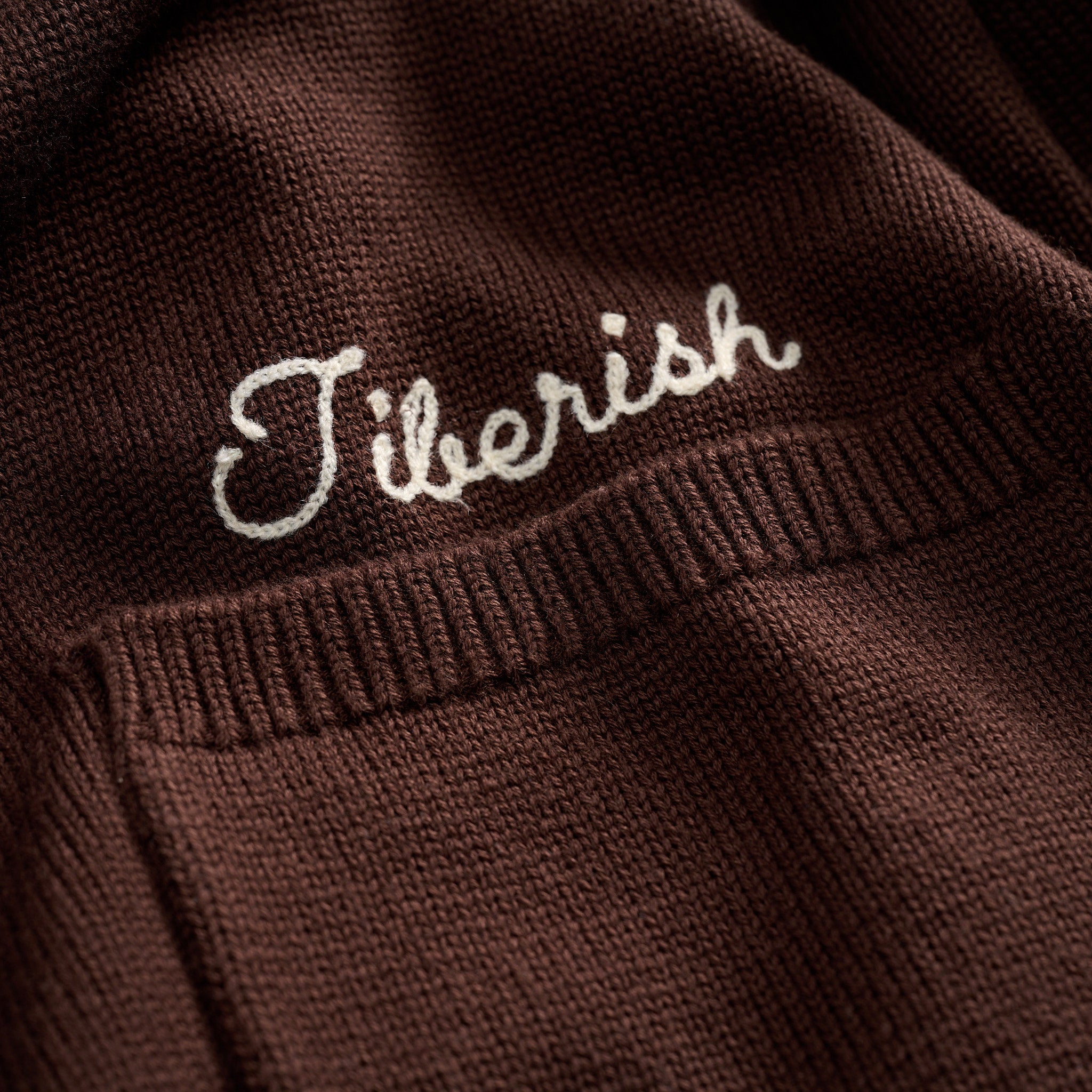 Chainstitch Cardigan Brown