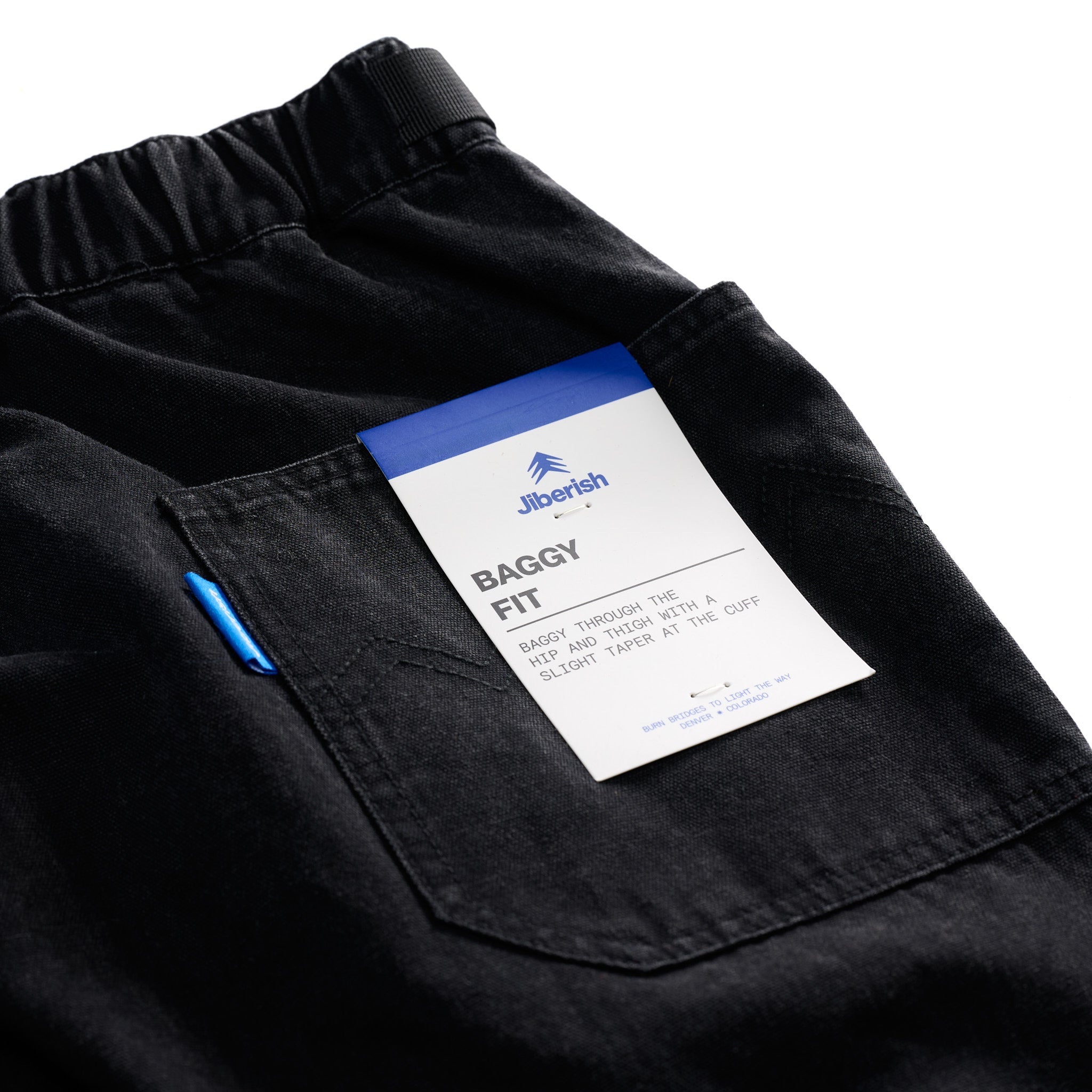 Baggy Fit Canvas Trail Pant Black