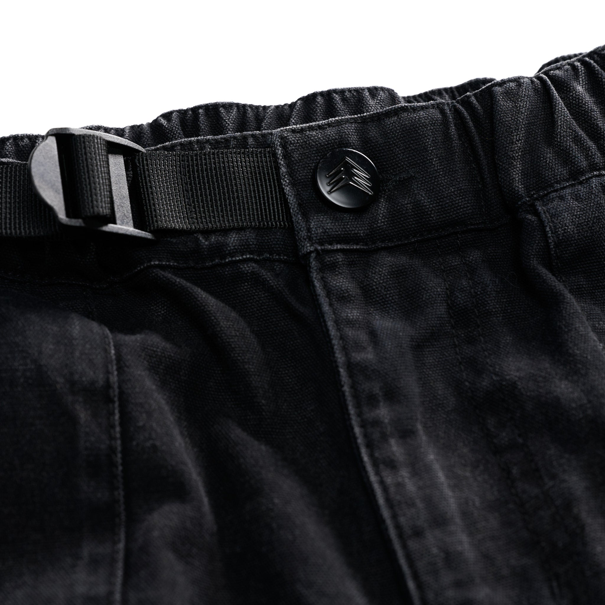 Baggy Fit Canvas Trail Pant Black