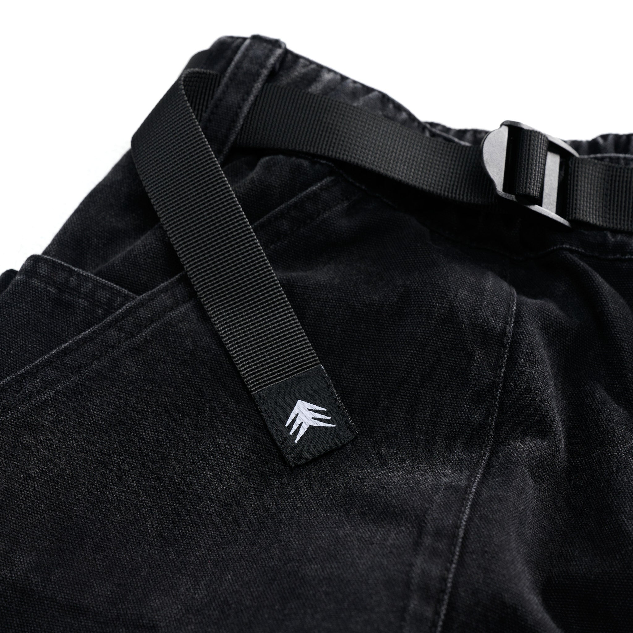 Baggy Fit Canvas Trail Pant Black