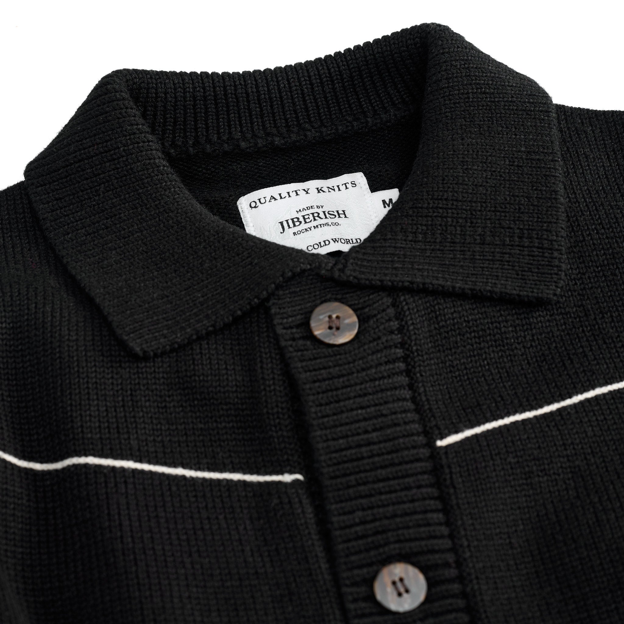 Chainstitch Cardigan Black