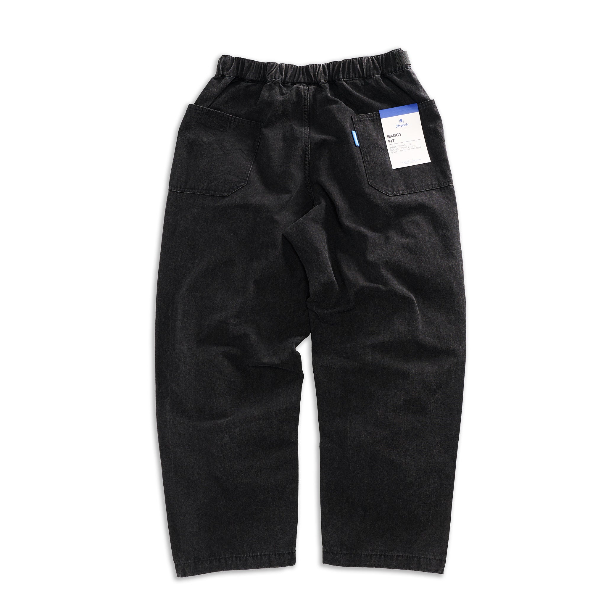 Baggy Fit Canvas Trail Pant Black