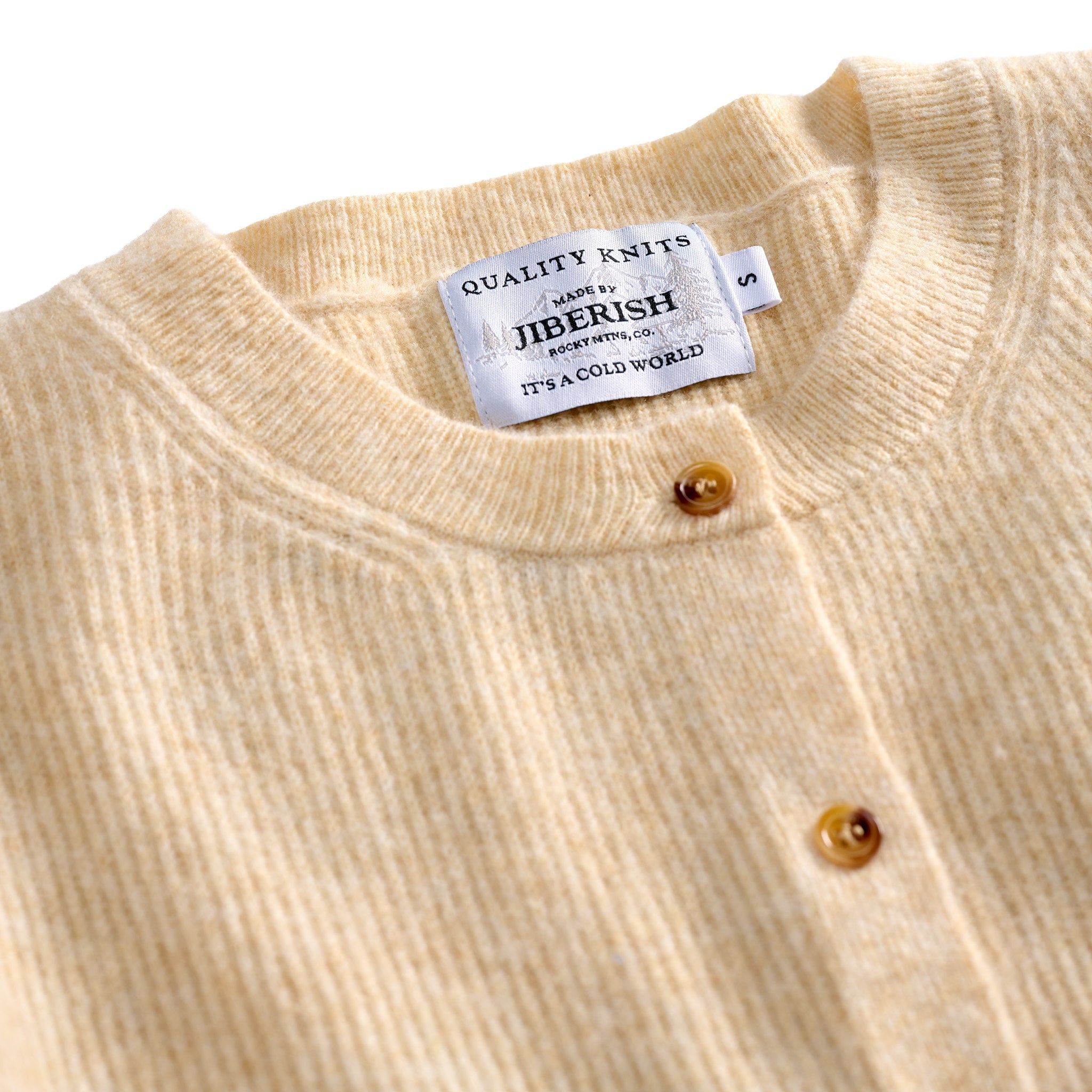 Ladies Crew Cardigan Natural