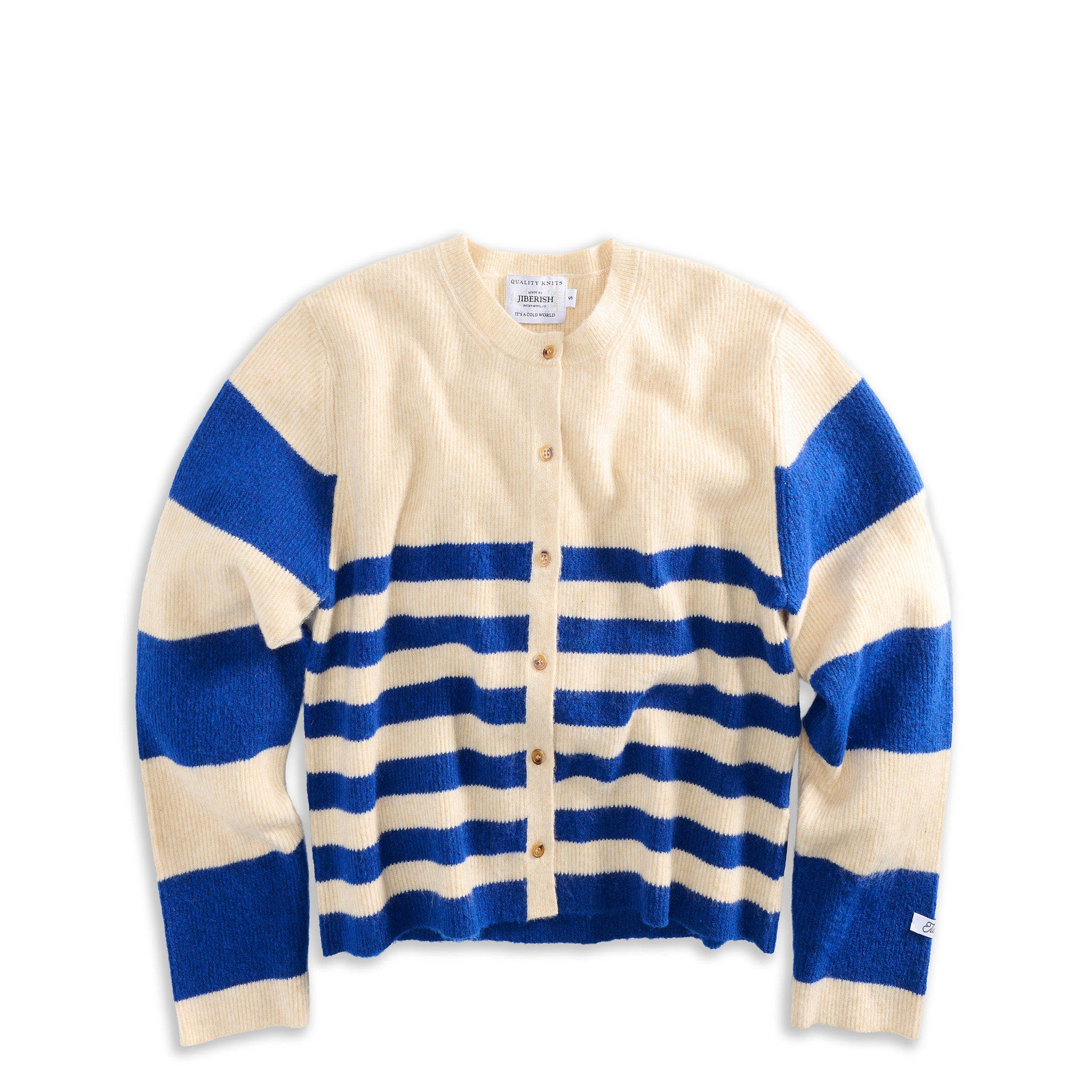 Ladies Crew Cardigan Natural