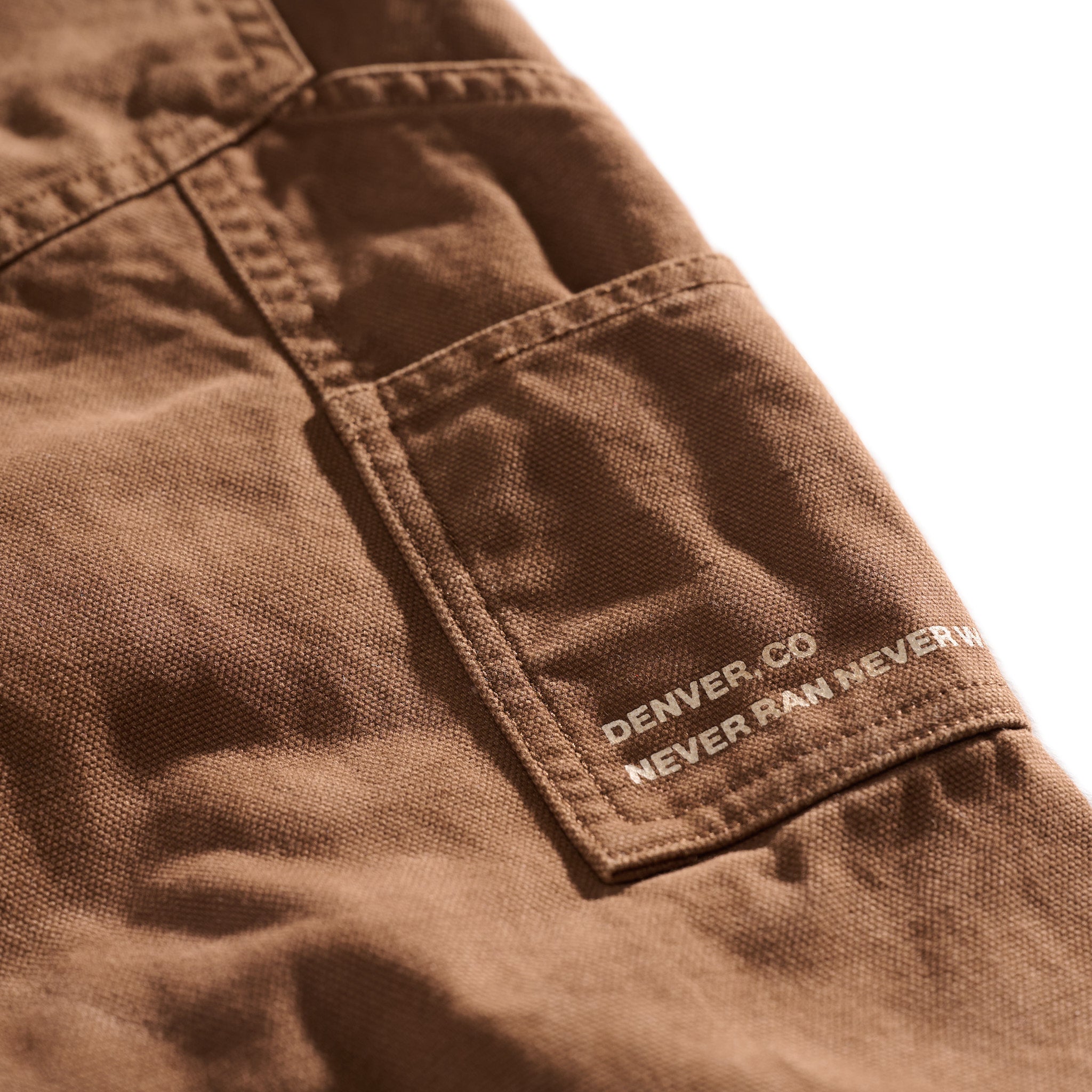 Baggy Fit Pleated Carpenter Pants Brown