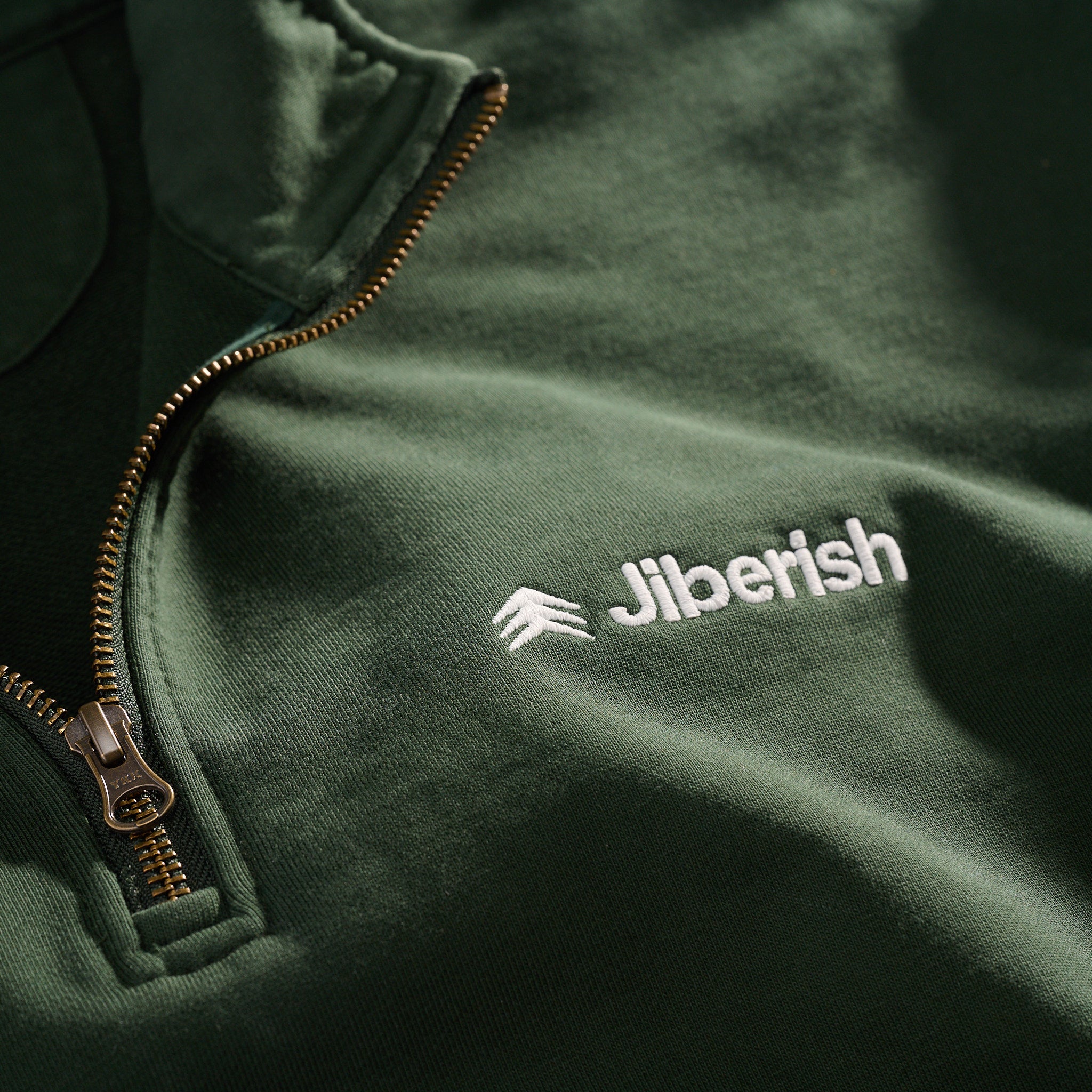 Crunchy Quarter Zip Evergreen | Jiberish