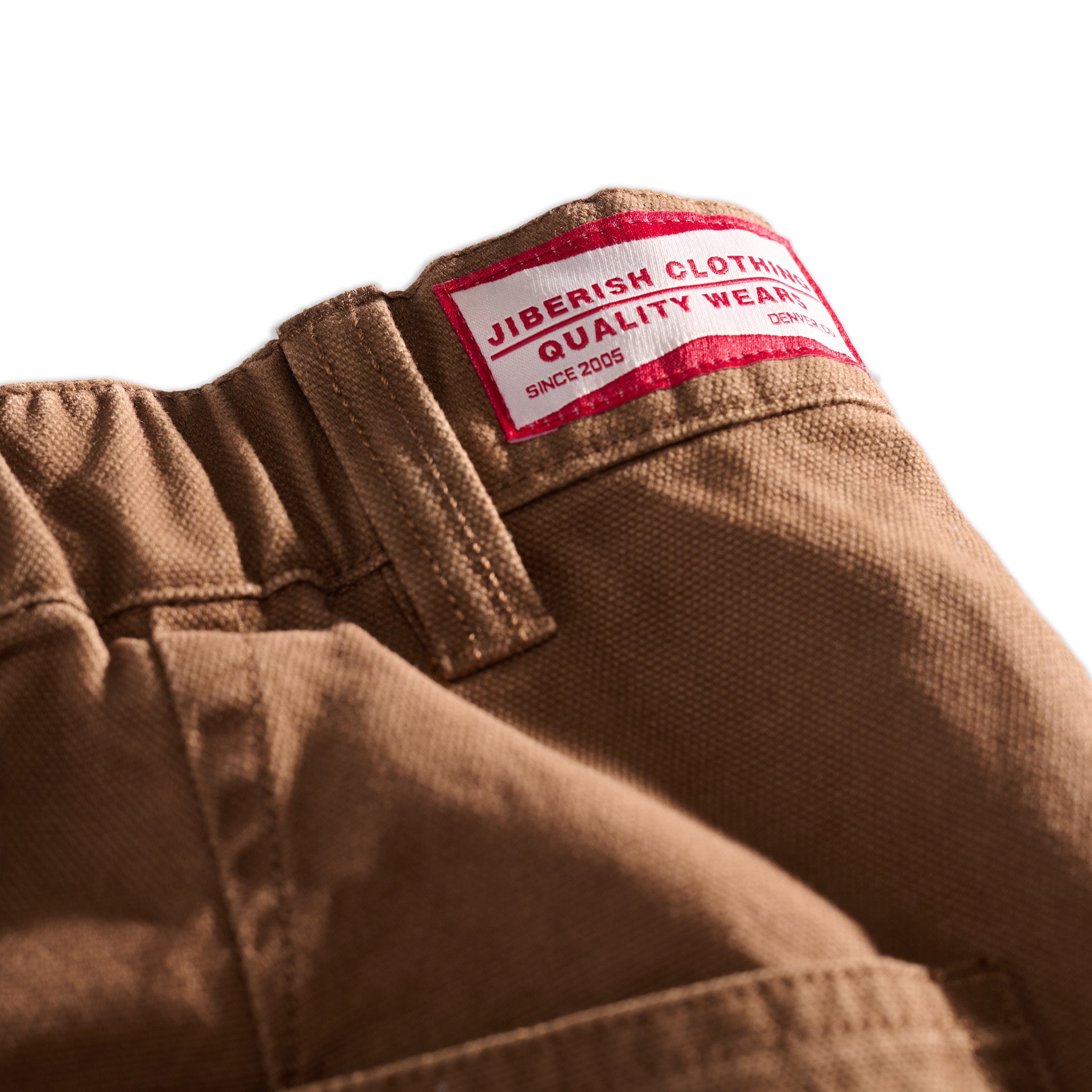 Baggy Fit Pleated Carpenter Pants Brown