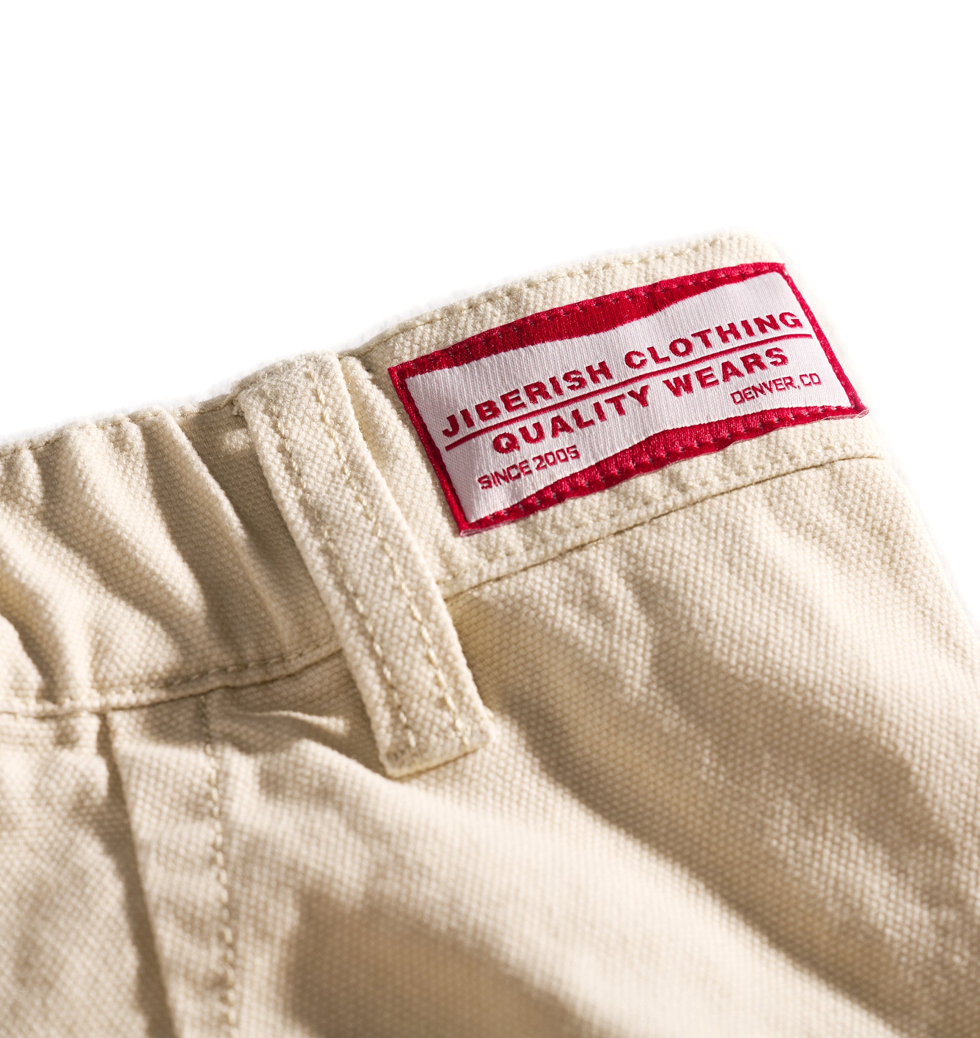 Baggy Fit Pleated Carpenter Pants Natural
