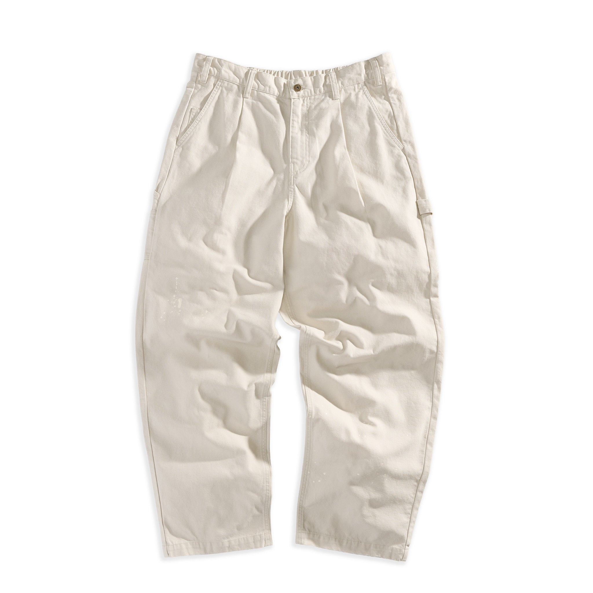 Baggy Fit Pleated Carpenter Pants Natural – Jiberish