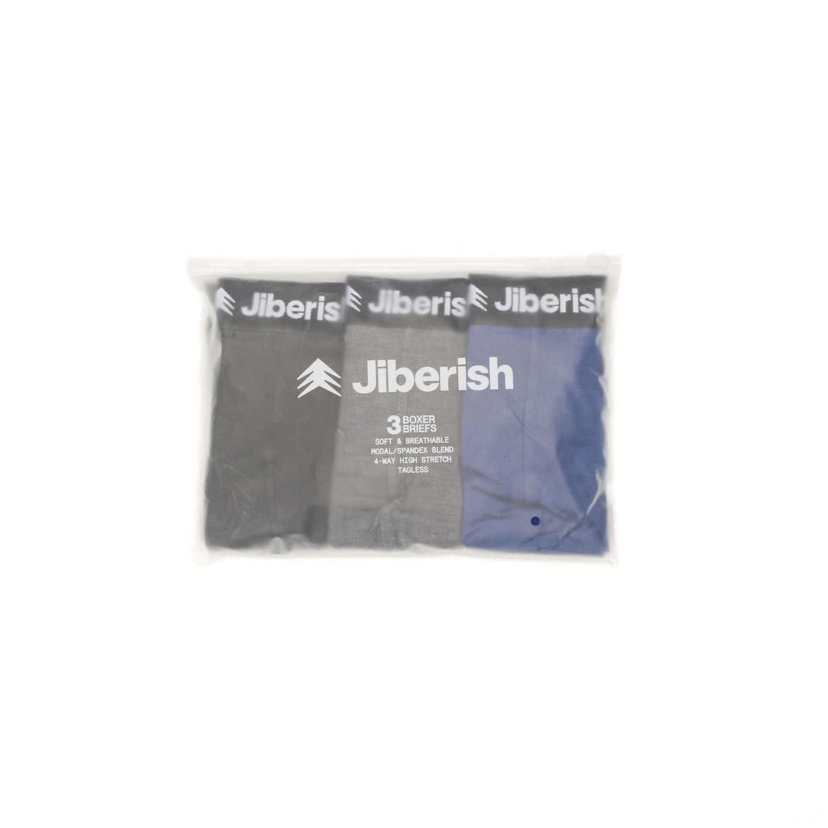 Modal Boxer Briefs (3-Pack Black, Grey, Blue)