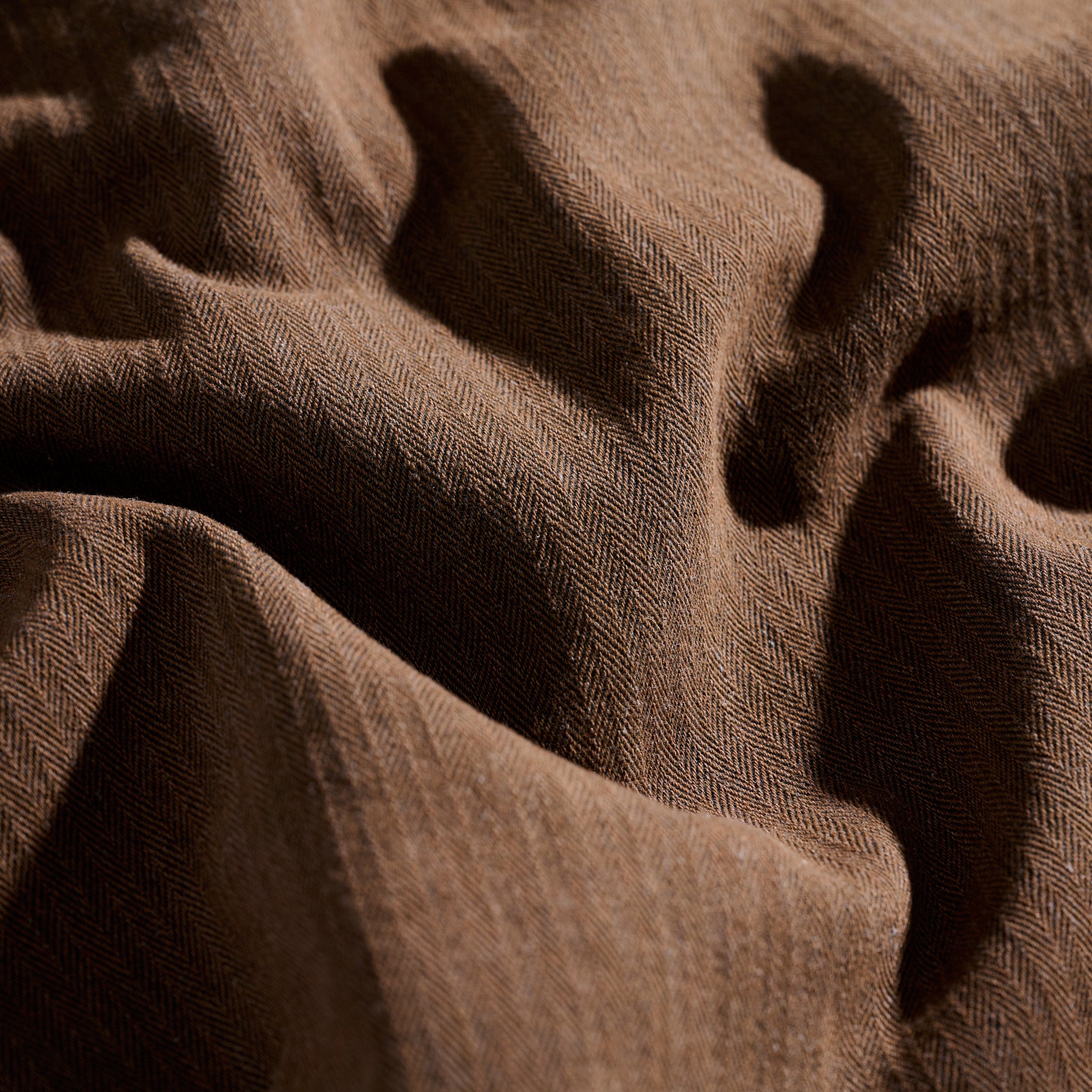Denim Snap Short Sleeve Overdyed Brown
