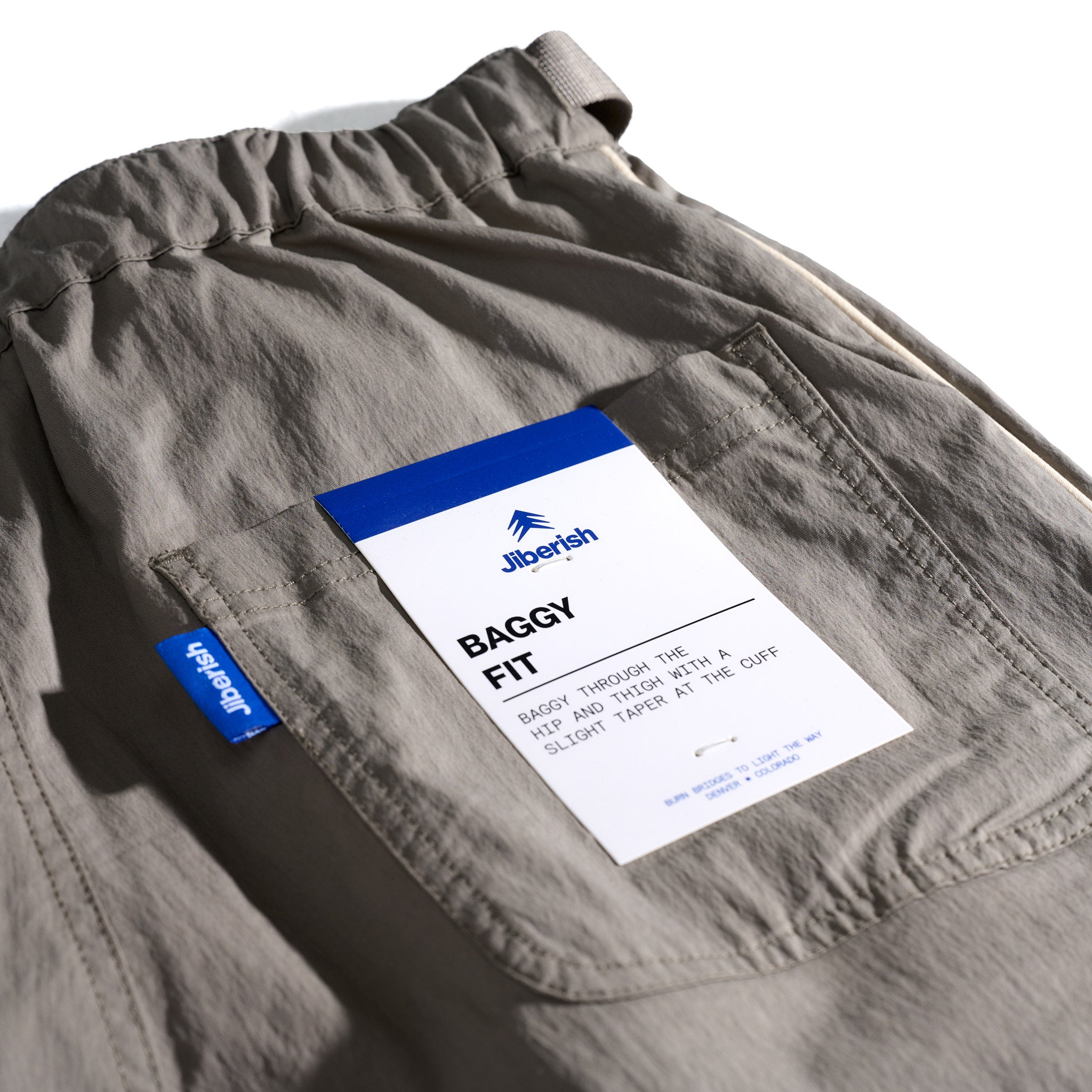 Baggy Zip Track Pant Stone
