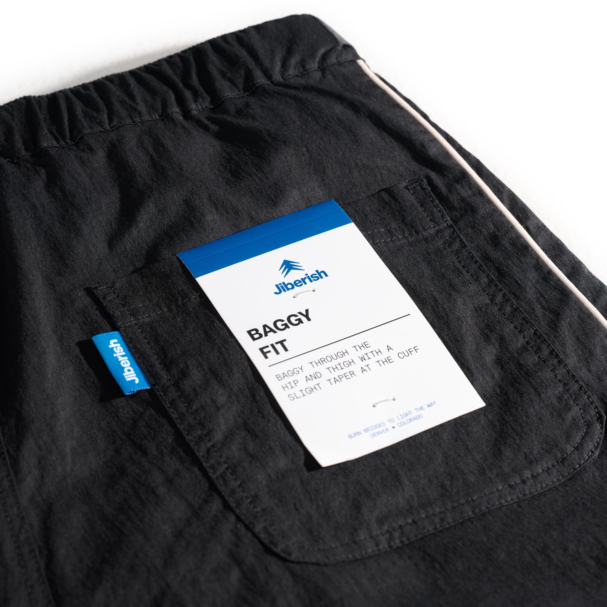 Baggy Zip Track Pant Black