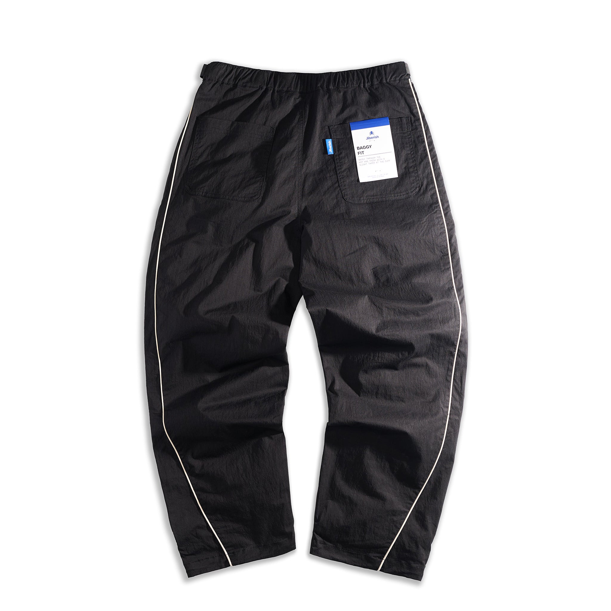 Baggy Zip Track Pant Black – Jiberish
