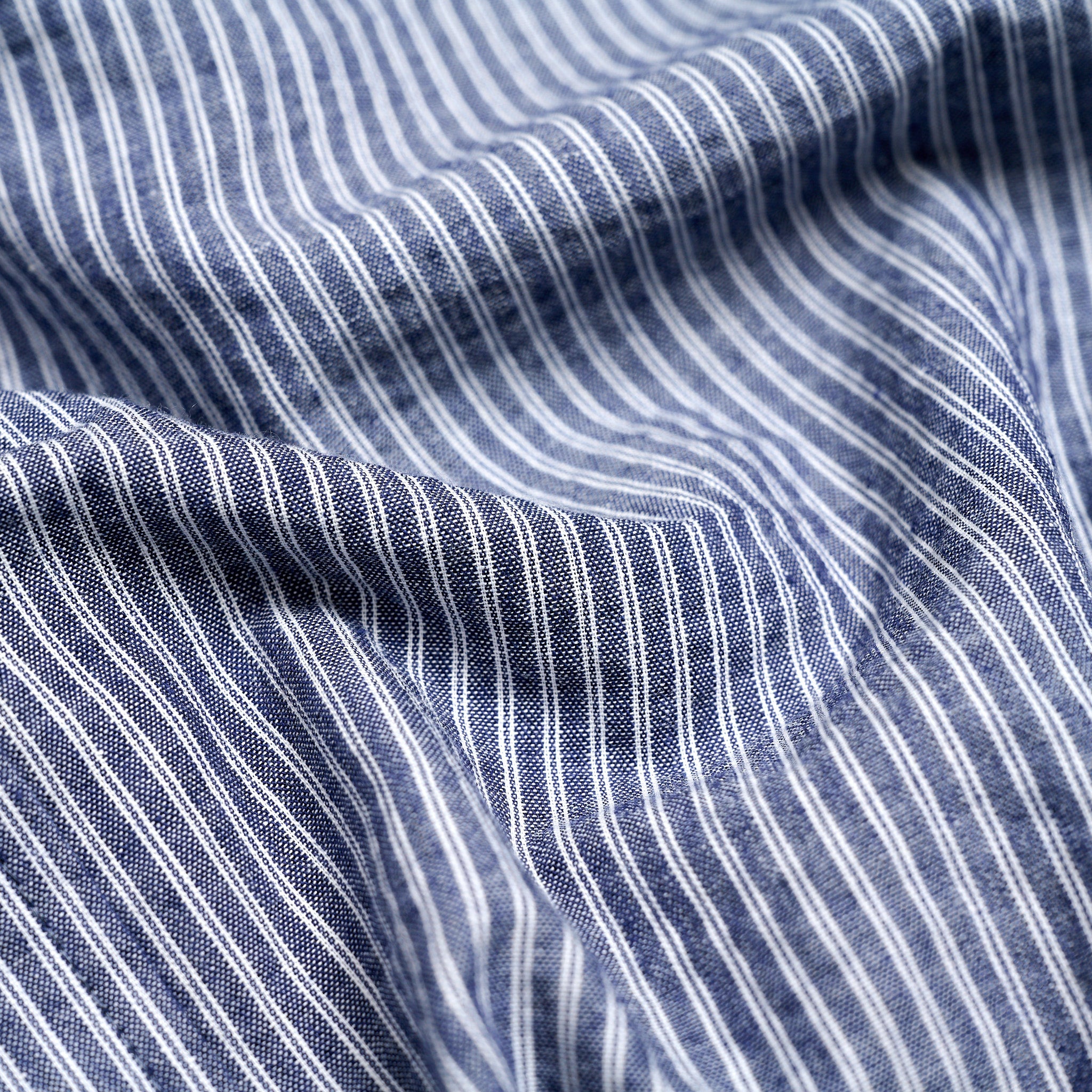 Seersucker Button Up Blue