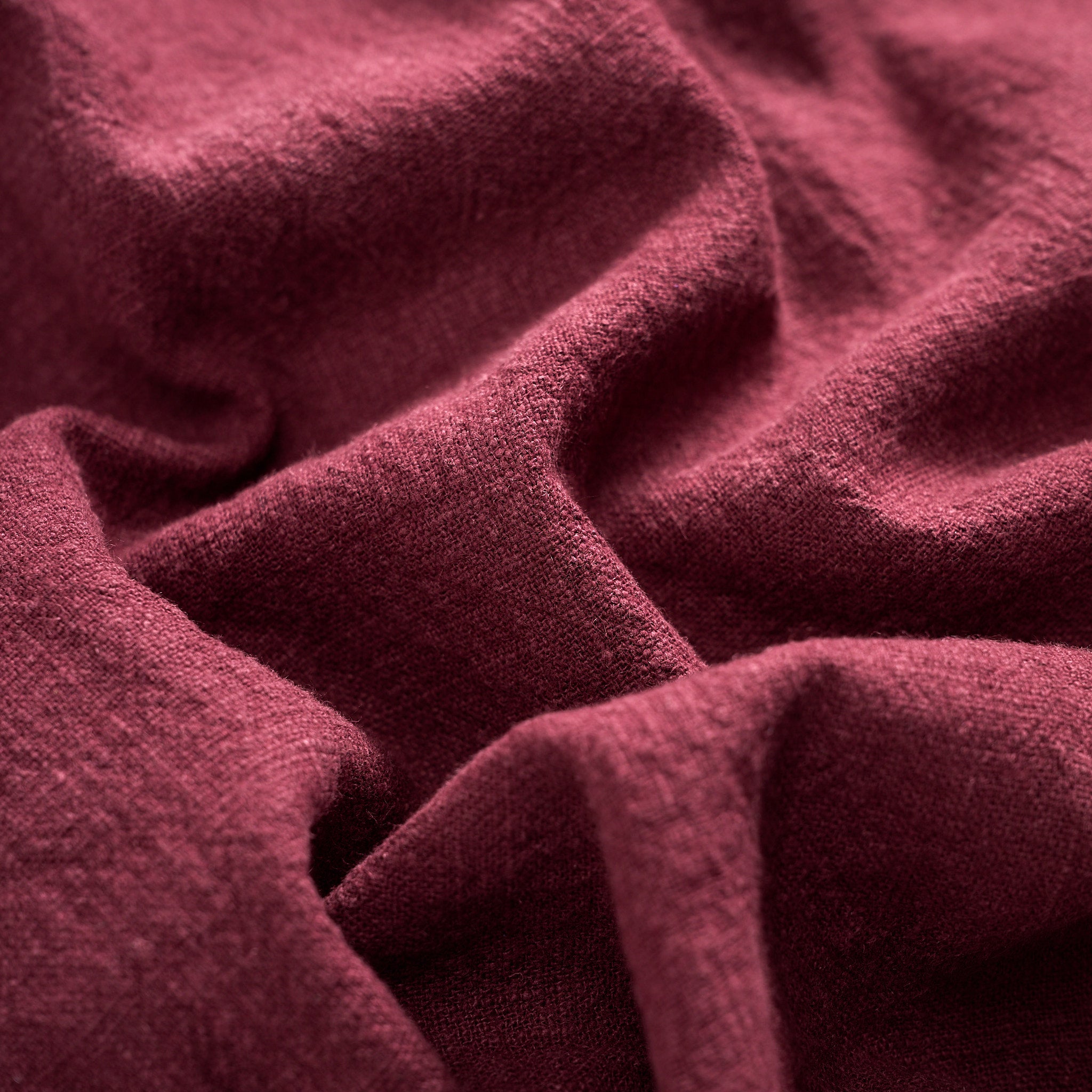 Ramie Camp Collar Shirt Wine