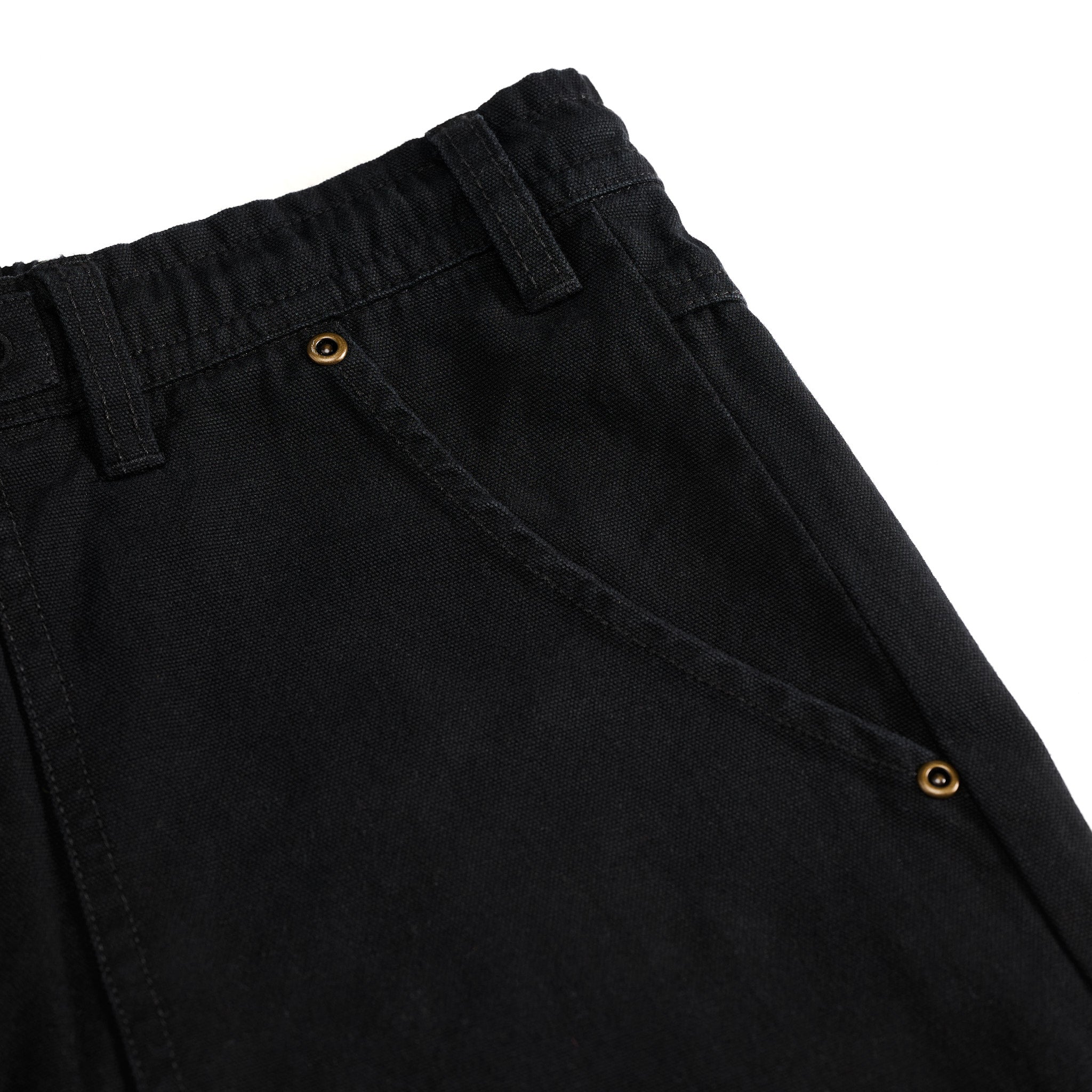 Chain Stitched Fatigue Pants Black