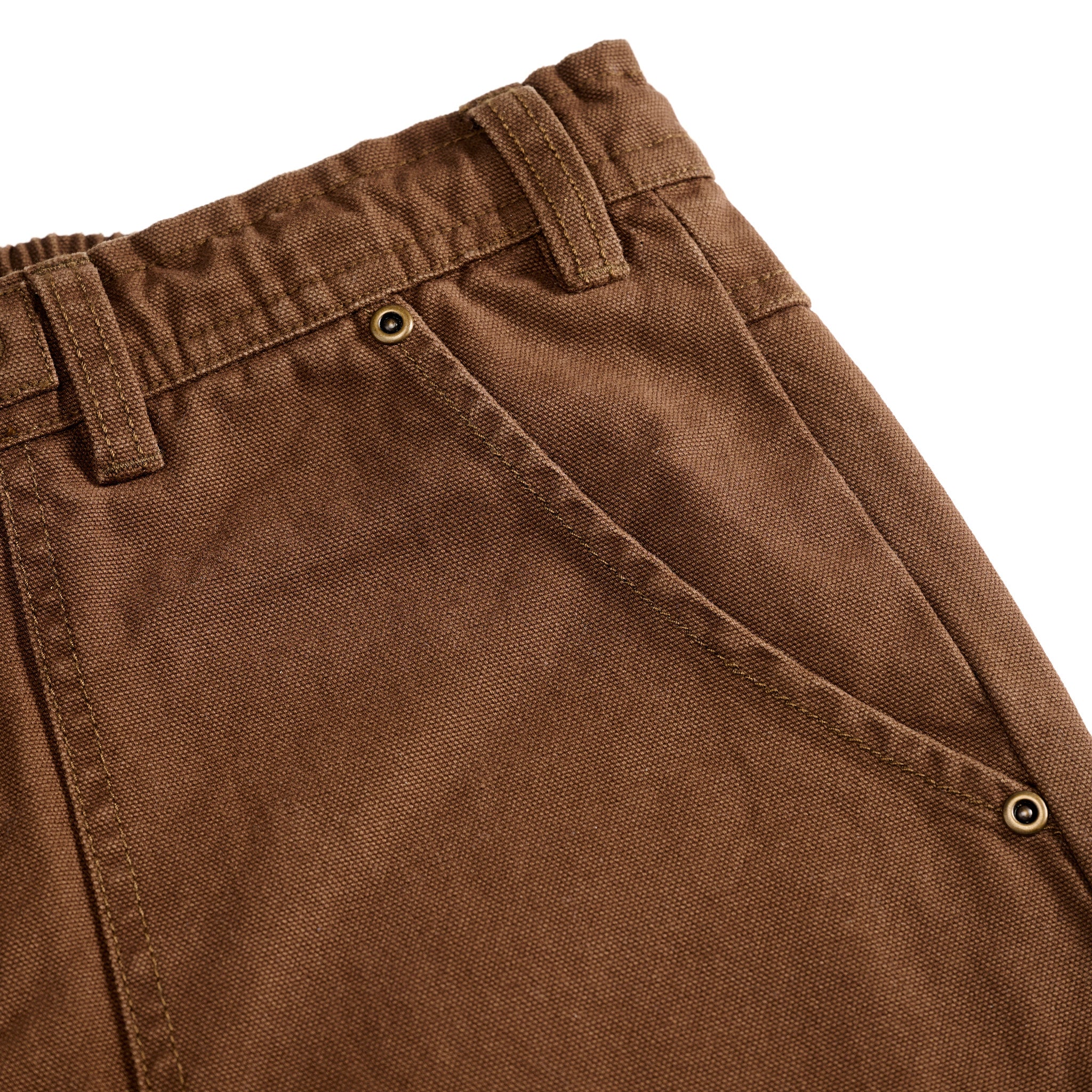 Chain Stitched Fatigue Pants Brown